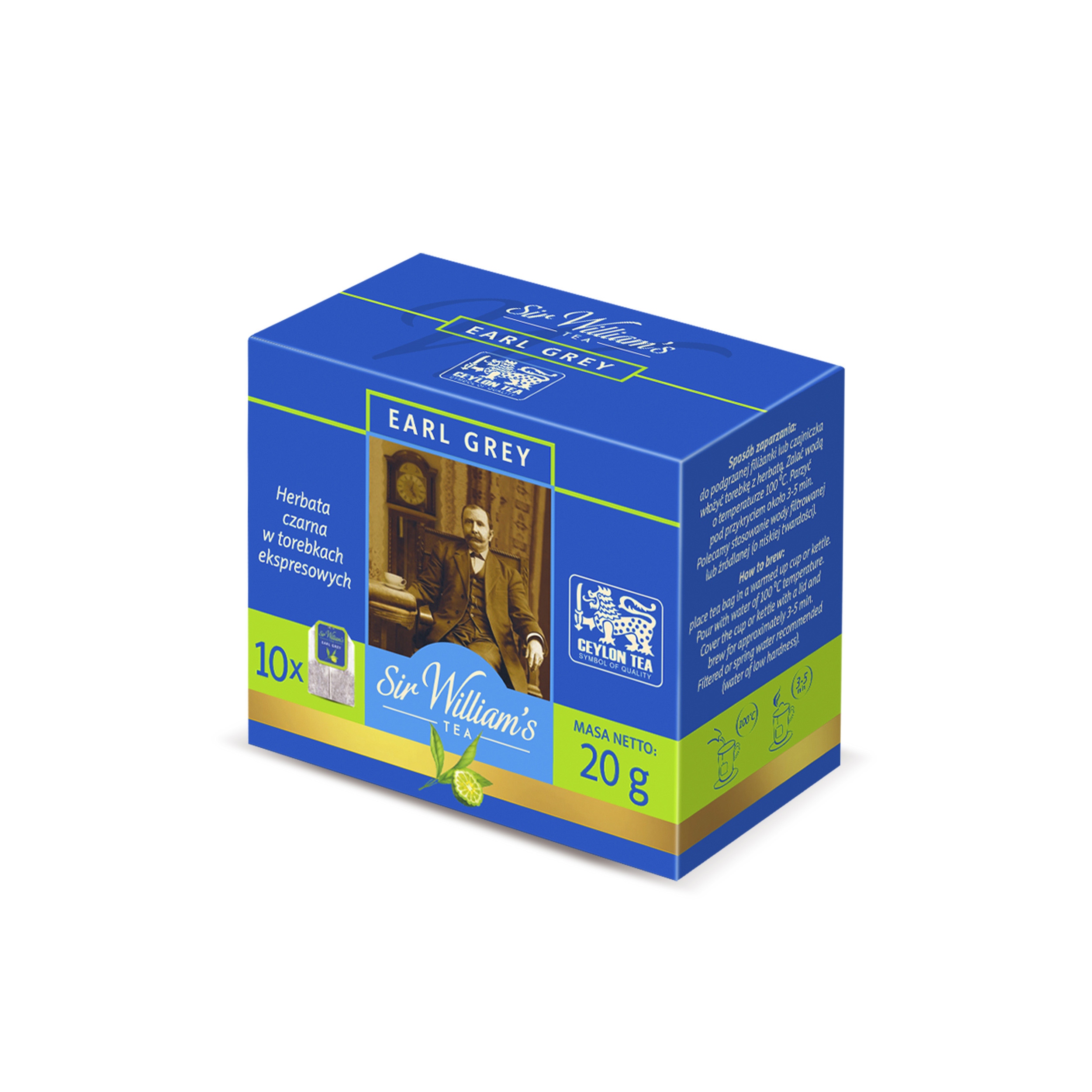 Levně 9 x Čaj Sir William's Tea Earl Grey 10 ks