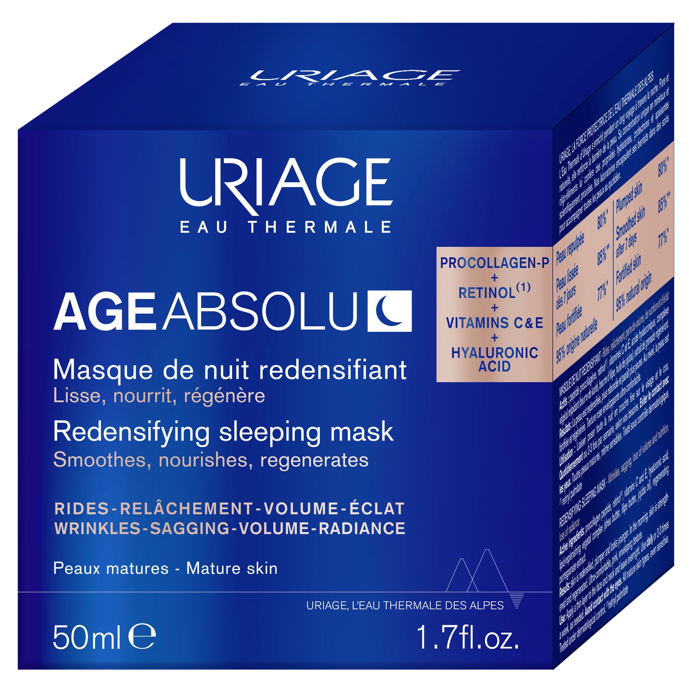 Uriage Age Absolu Zagęszczająca Skórę Maska Na Noc 50 ml