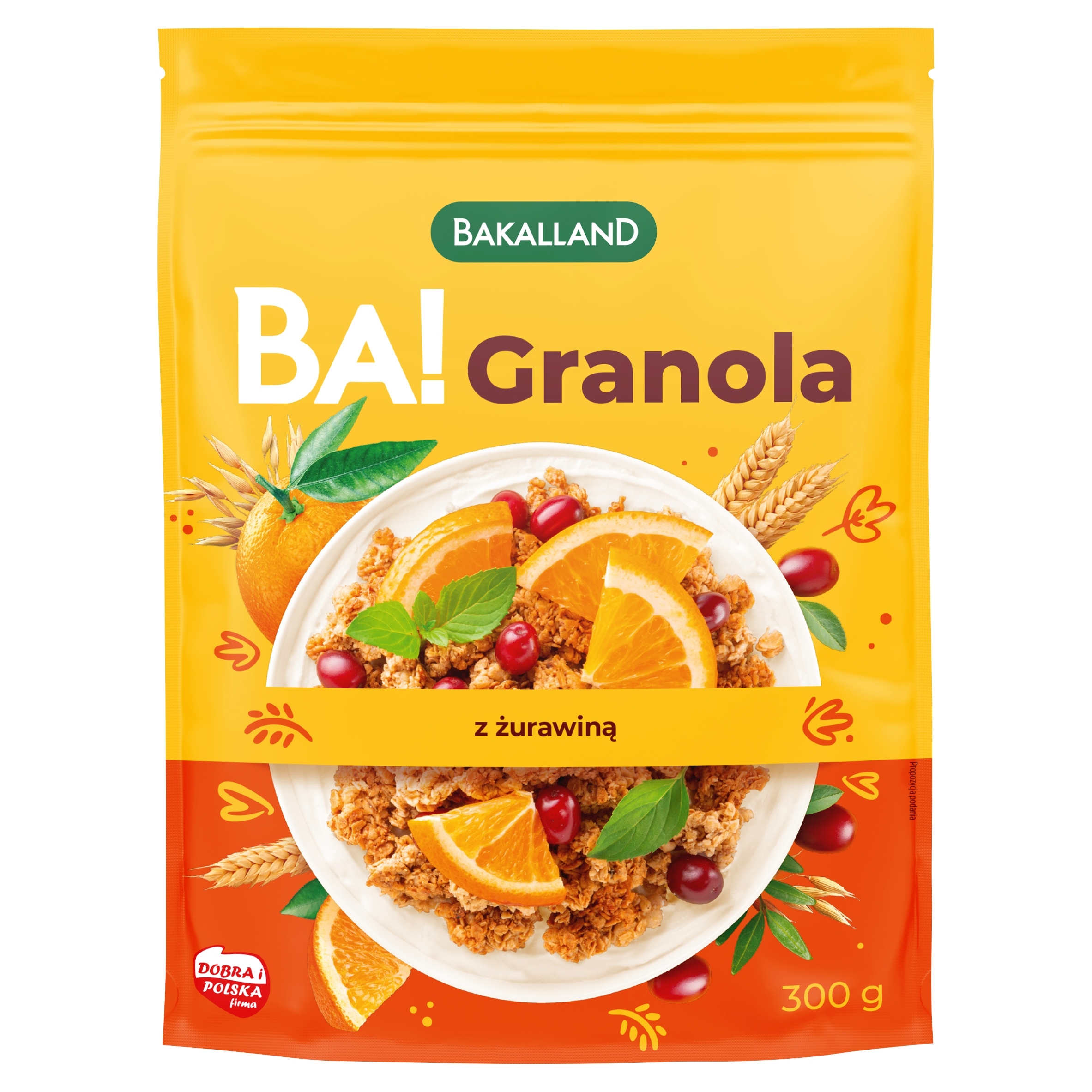 Levně 4x Bakalland Ba! Granola s brusinkami, 300 g