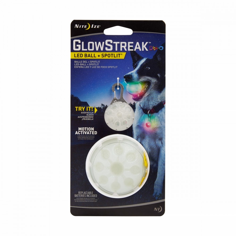 Niteize GlowStreak pevný gumový míček led GSB-07-R7