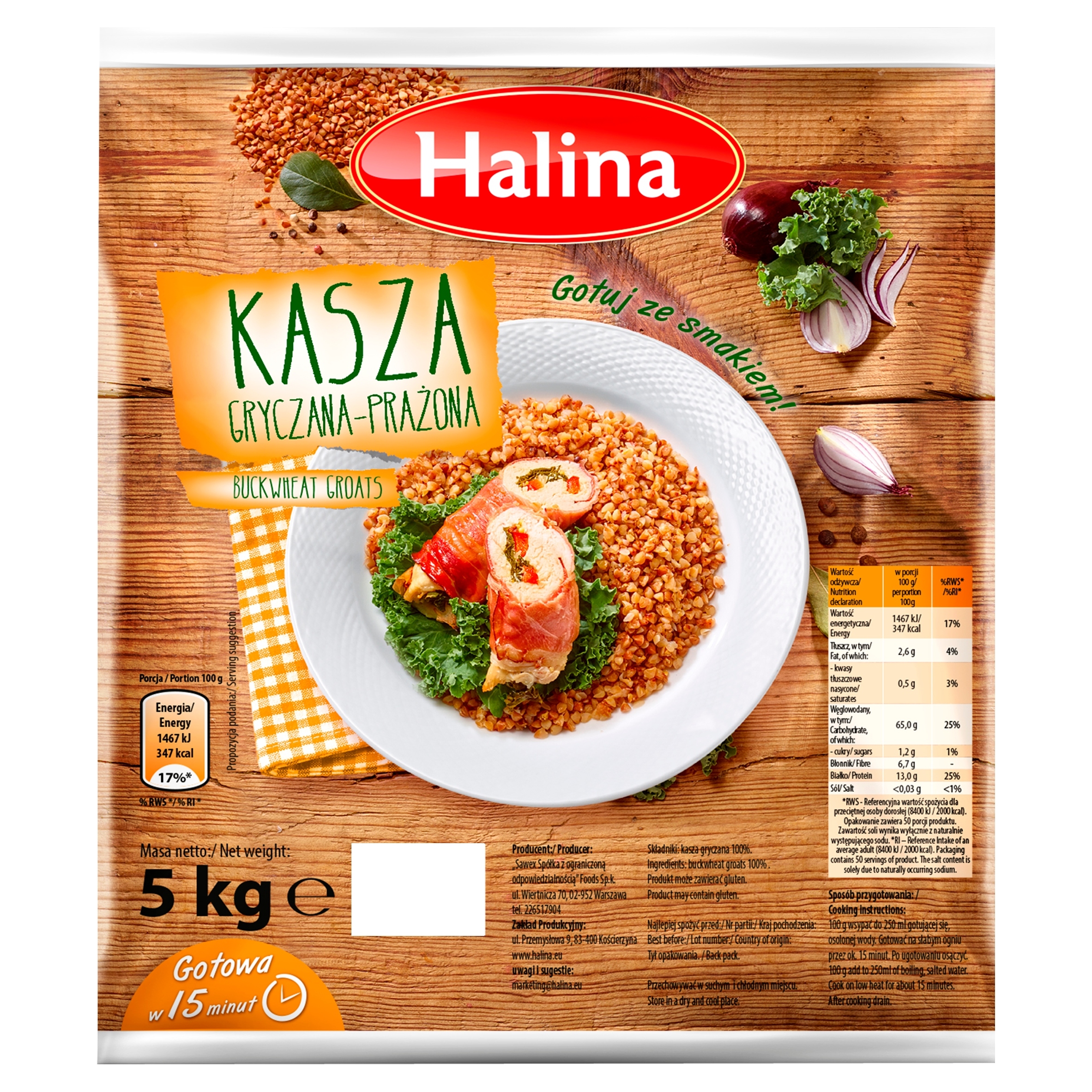 Pohanková kaše Halina 5 kg