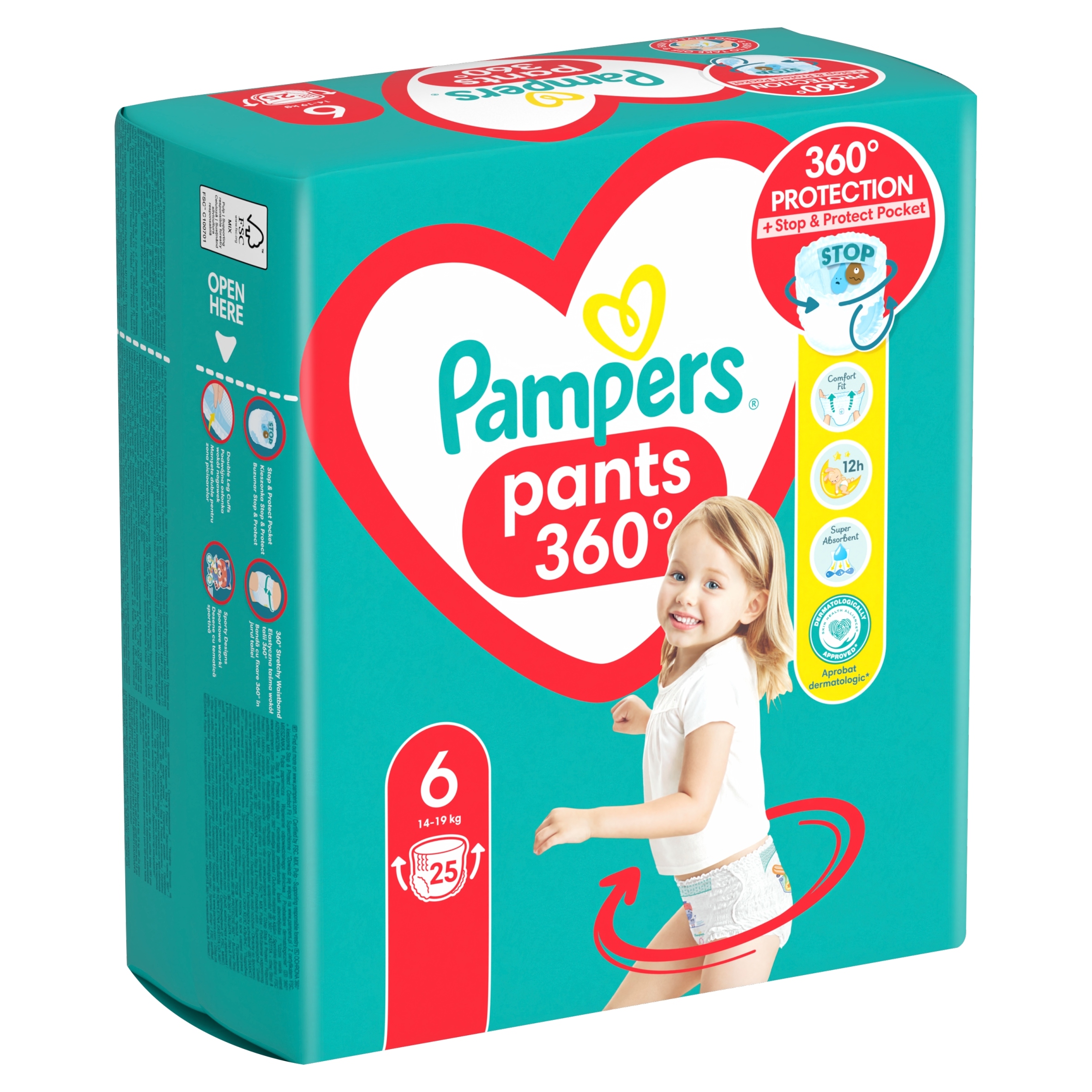 Pampers Pants Pieluchomajtki 14-19 Kg Rozmiar 6 25 szt.