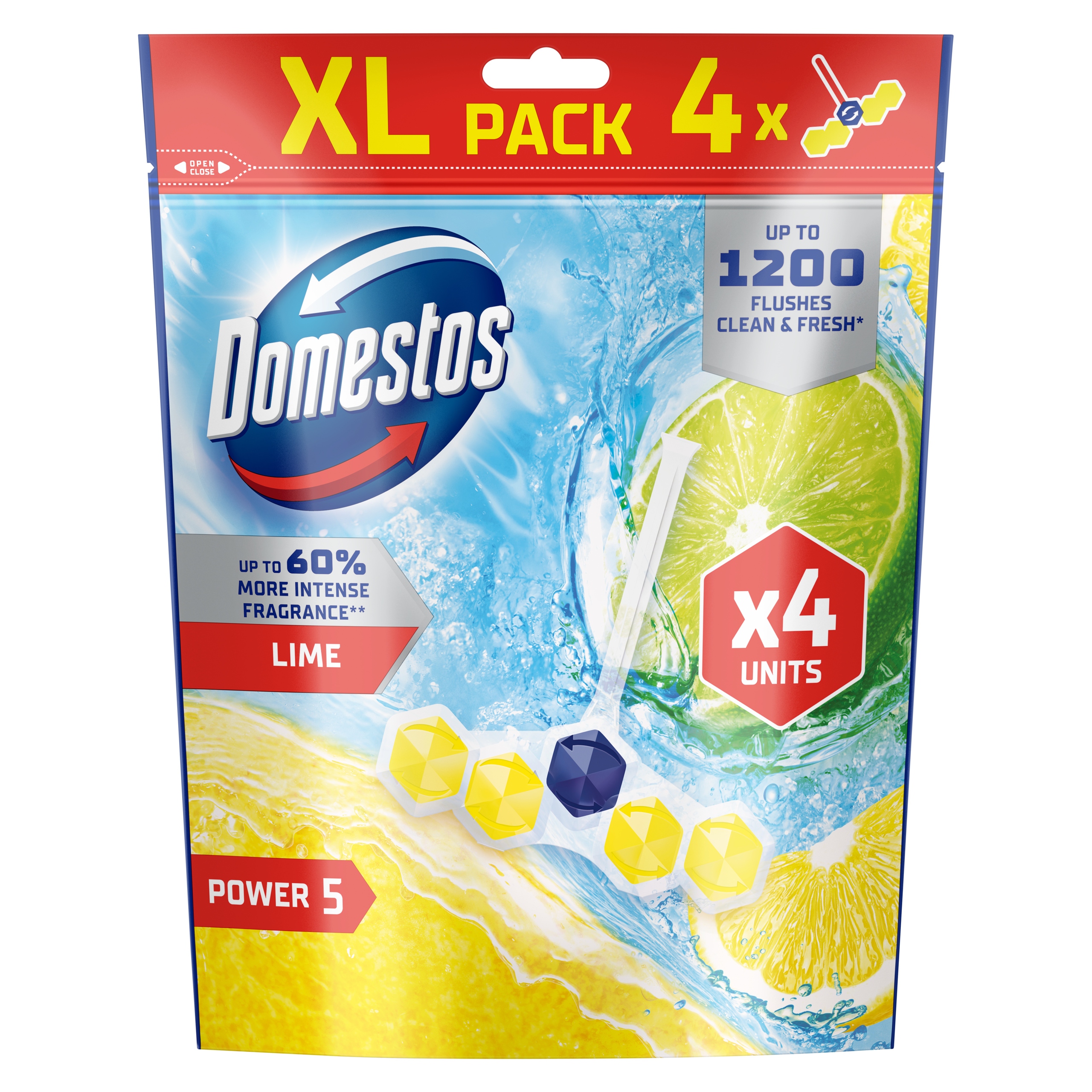 Levně 3x Domestos Zawieszka do Wc Power 5 Limetka 4x50g