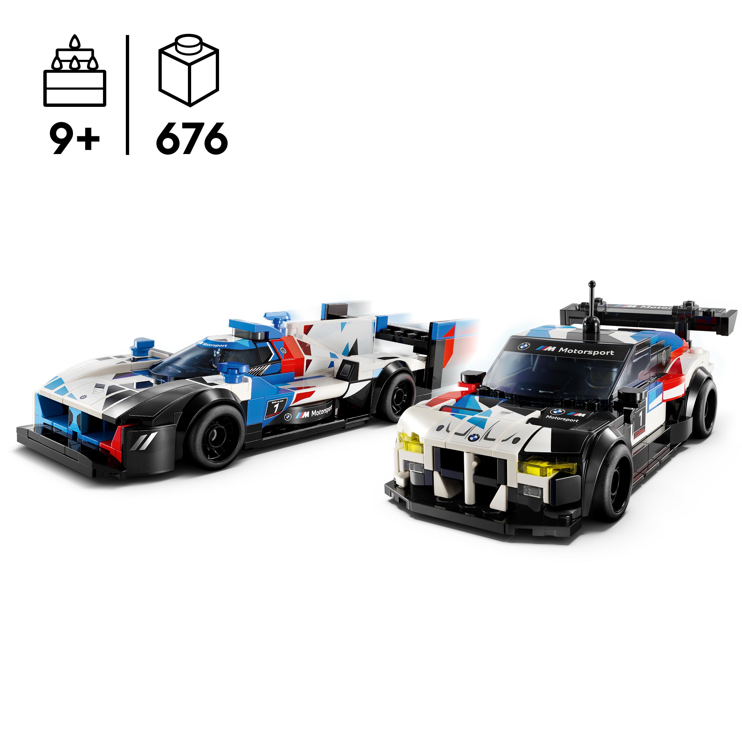 LEGO SPEED CHAMPIONS 76922 BMW M HYBRID V8 + LEGO TORBA PAPIEROWA ŚREDNIA Liczba elementów 676