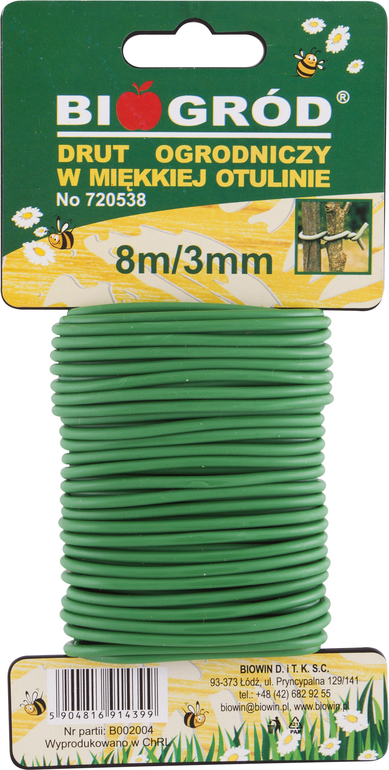 drut ogrodniczy w miękkiej otulinie 8mx3mm 720538 — 2