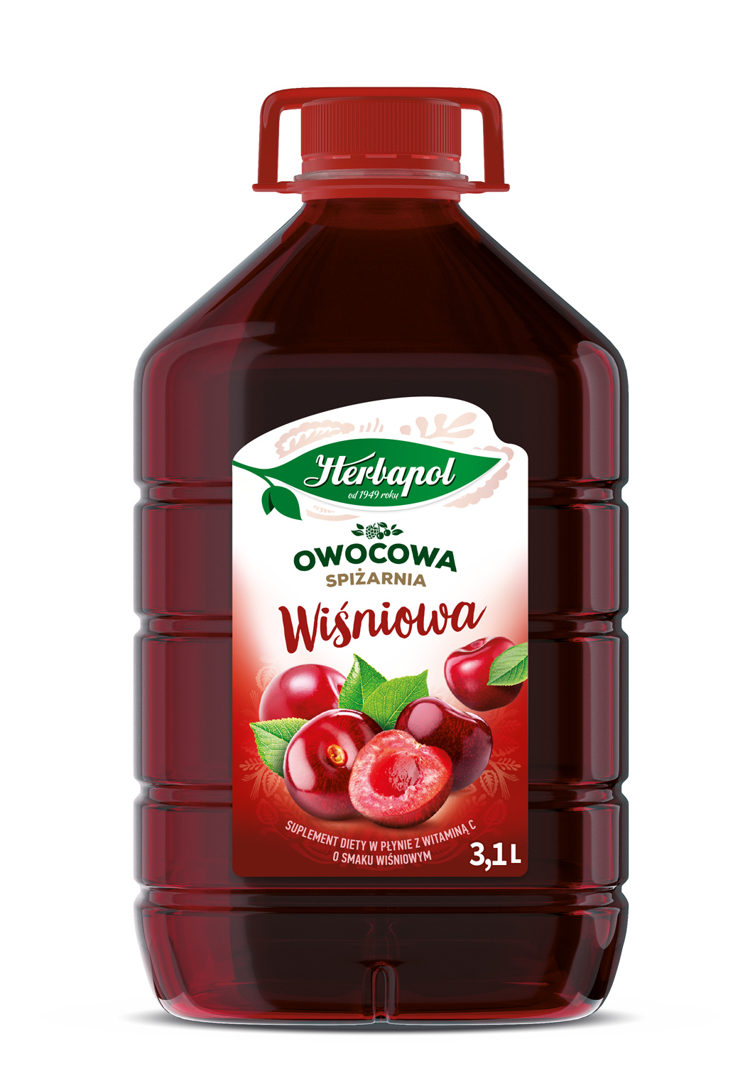 Herbapol Tekutý doplněk stravy s vitamínem C s třešňovou příchutí 3,1 l