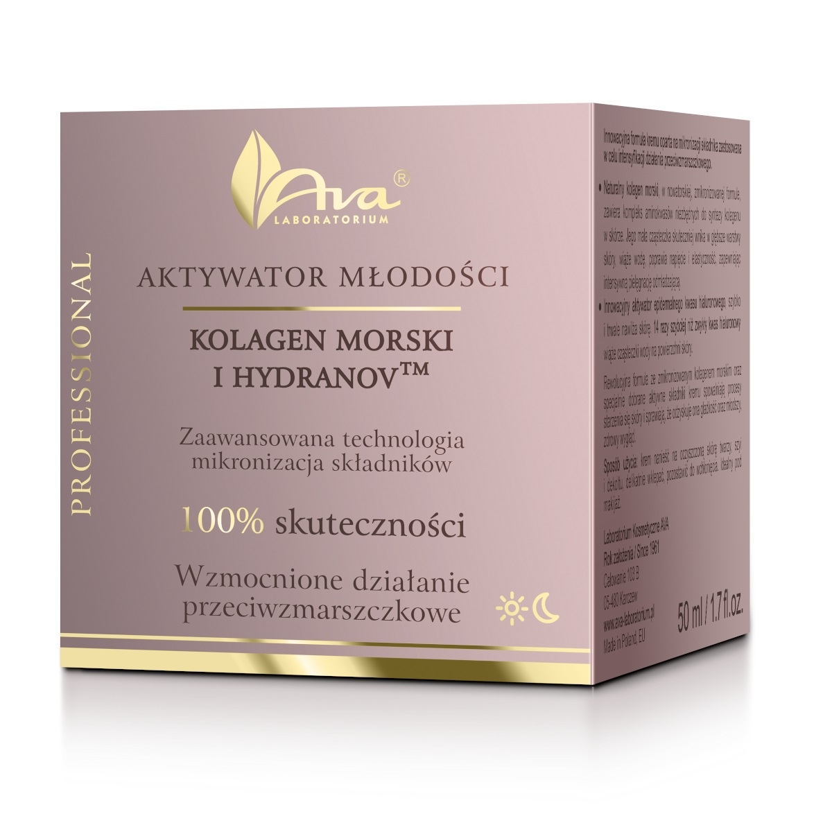 KOLAGEN MORSKI I HYDRANOV krem przeciwzmarszczkowy Ava aktywator młodości Marka Ava Laboratorium