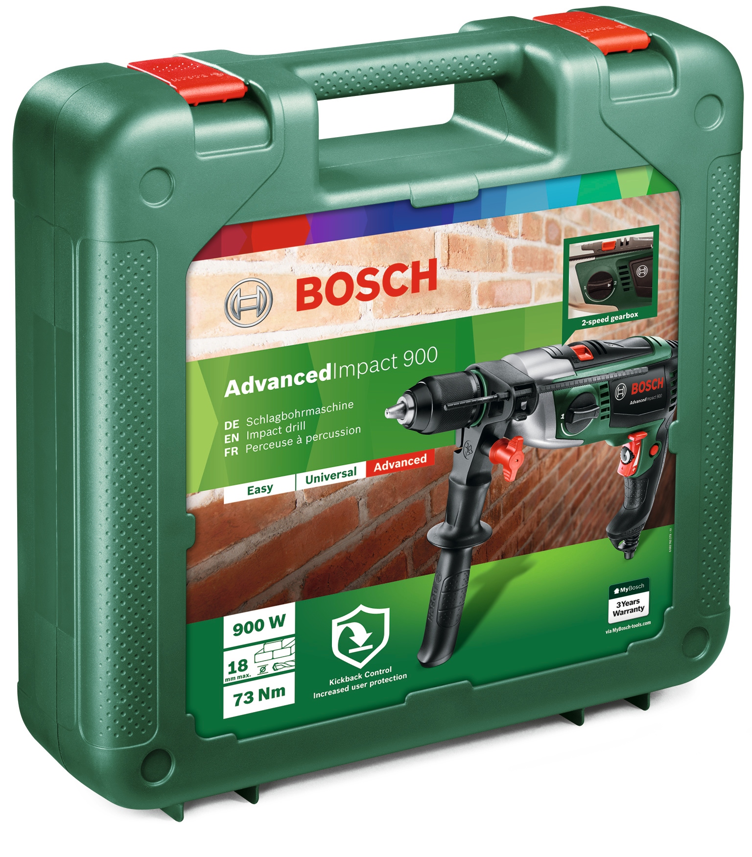 Příklepová vrtačka Bosch 900W