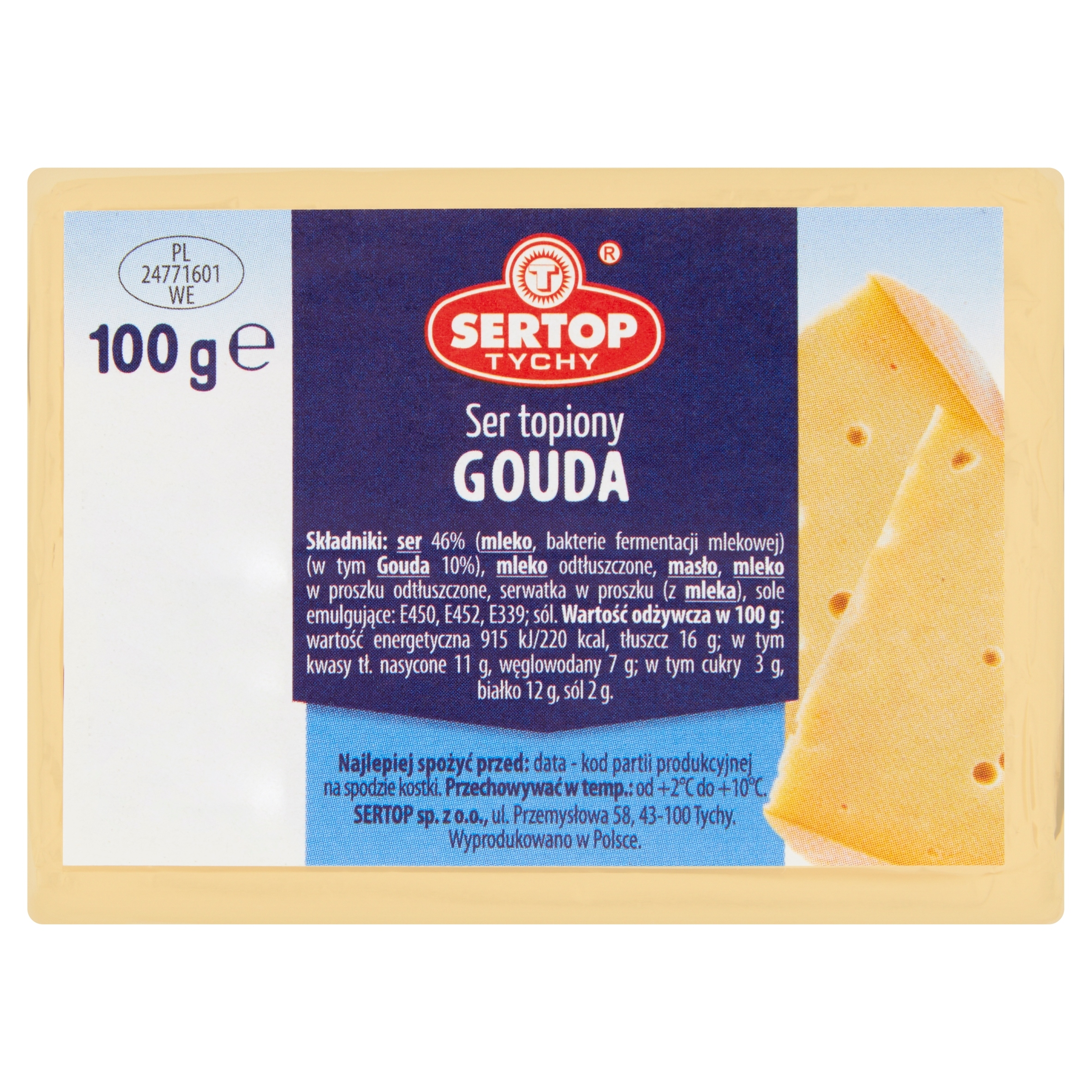 Levně Sertop Tychy tavený sýr Gouda 10x100 g