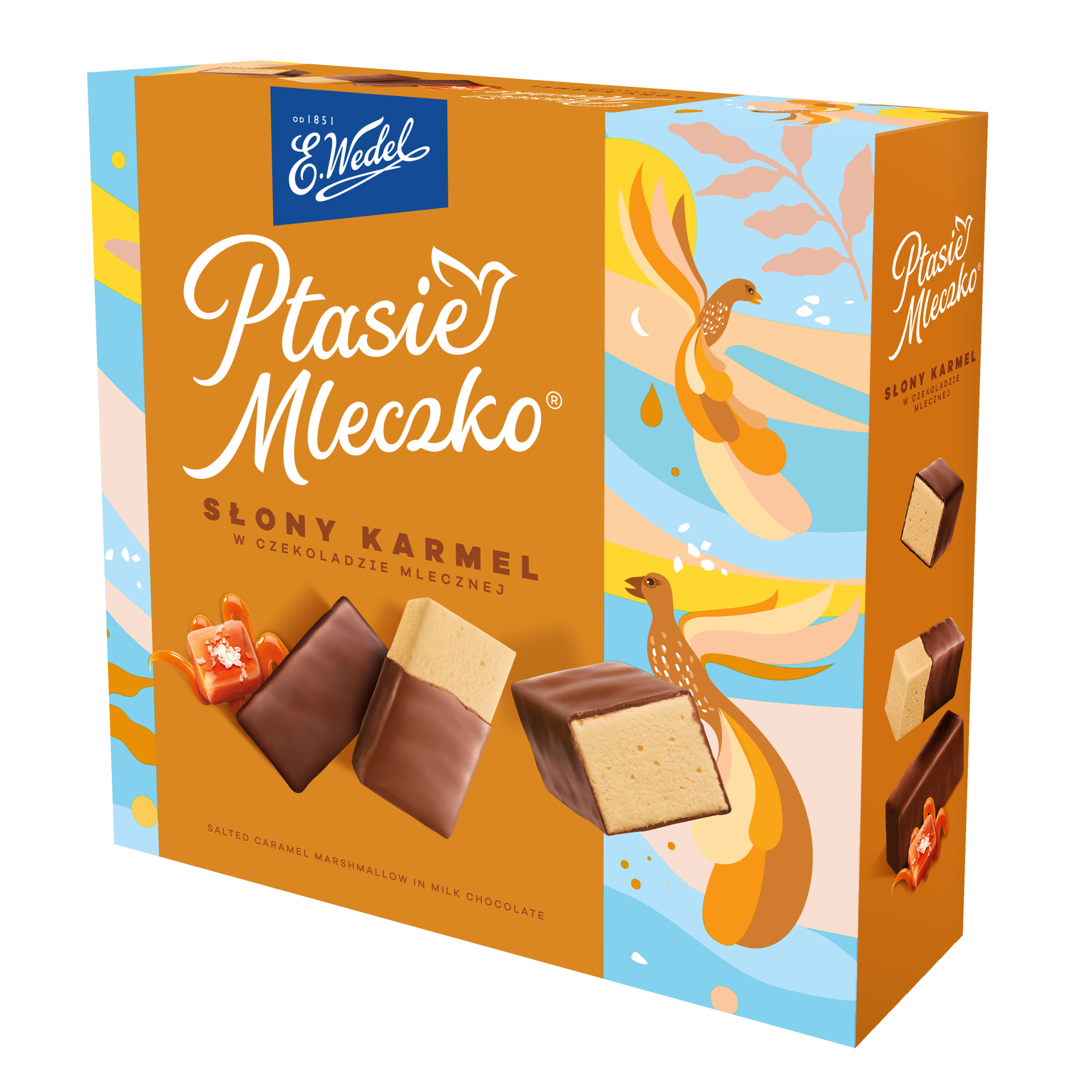 Levně 2x Wedel Ptačí Pěnové Bonbóny s příchutí slaného karamelu 340 g