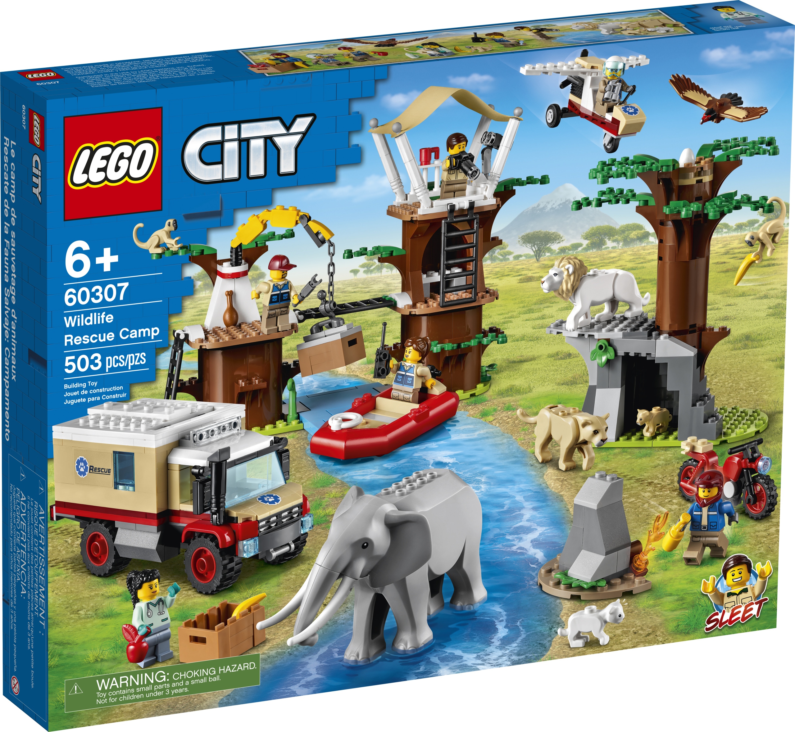 Lego 60307 City Tábor záchranářů divokých zvířat Stavebnice Nové Originální