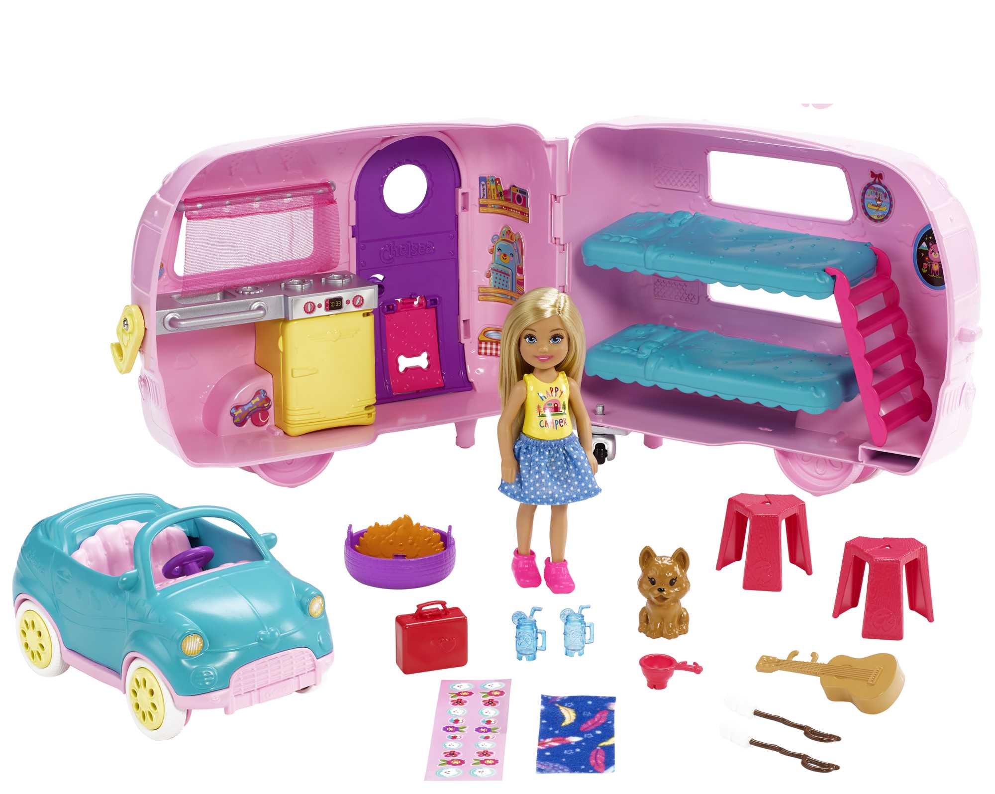 

Lalka Barbie Chelsea Auto kamper kabriolet FXG90
