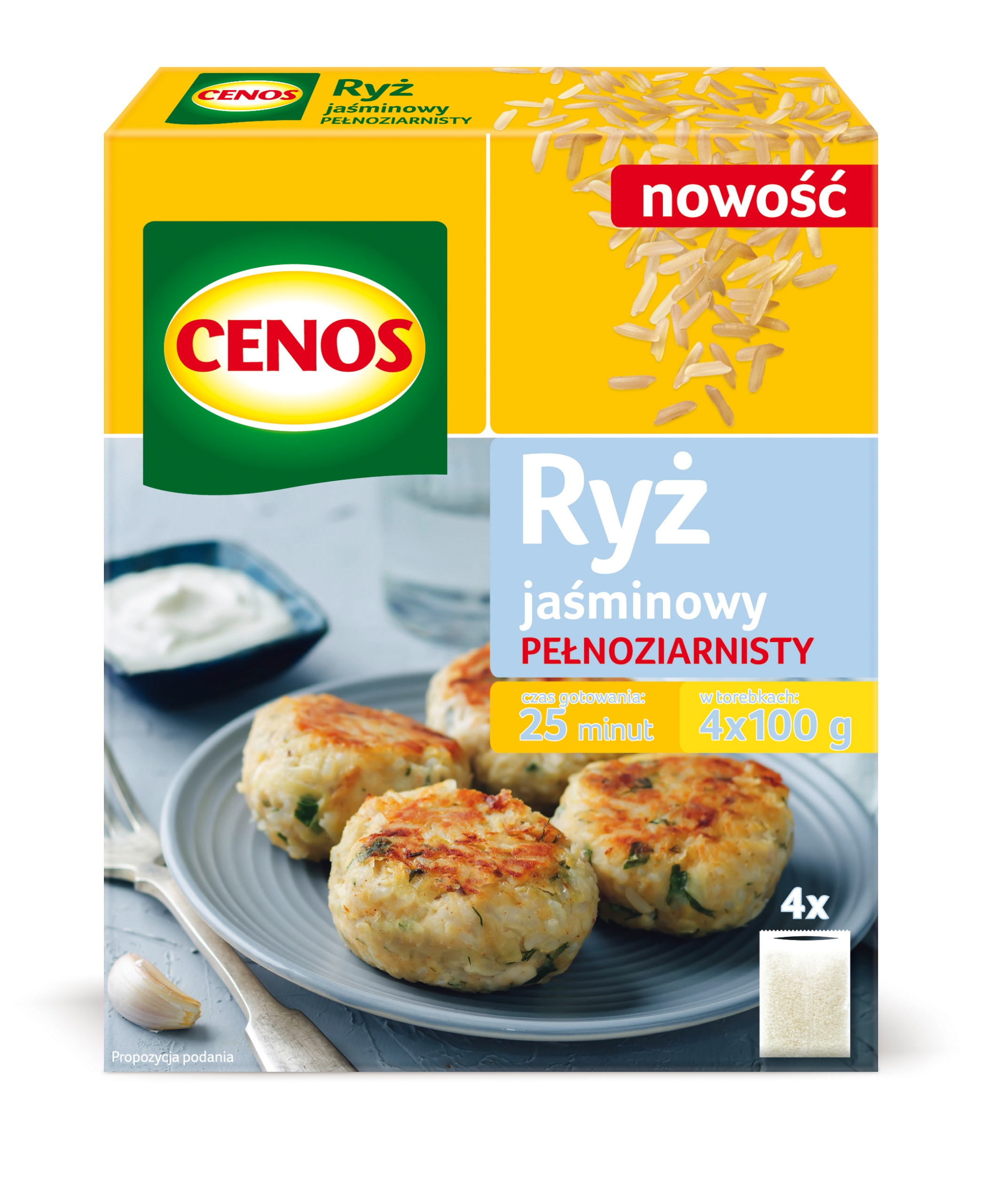 Levně 5x Cenos Celozrnná jasmínová rýže 4x100 g