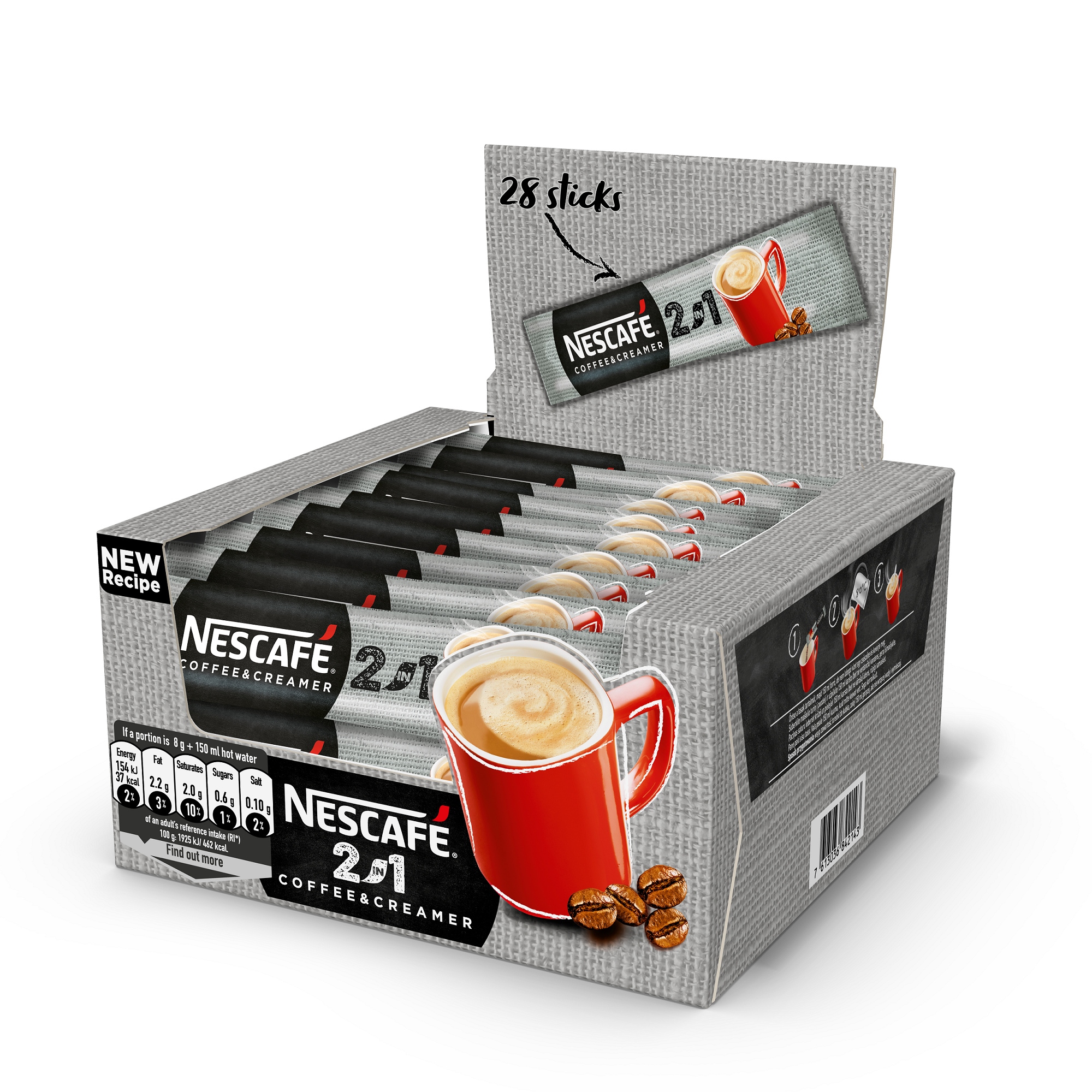 Nescafé 2v1 káva se smetanou, 28 x 8 g