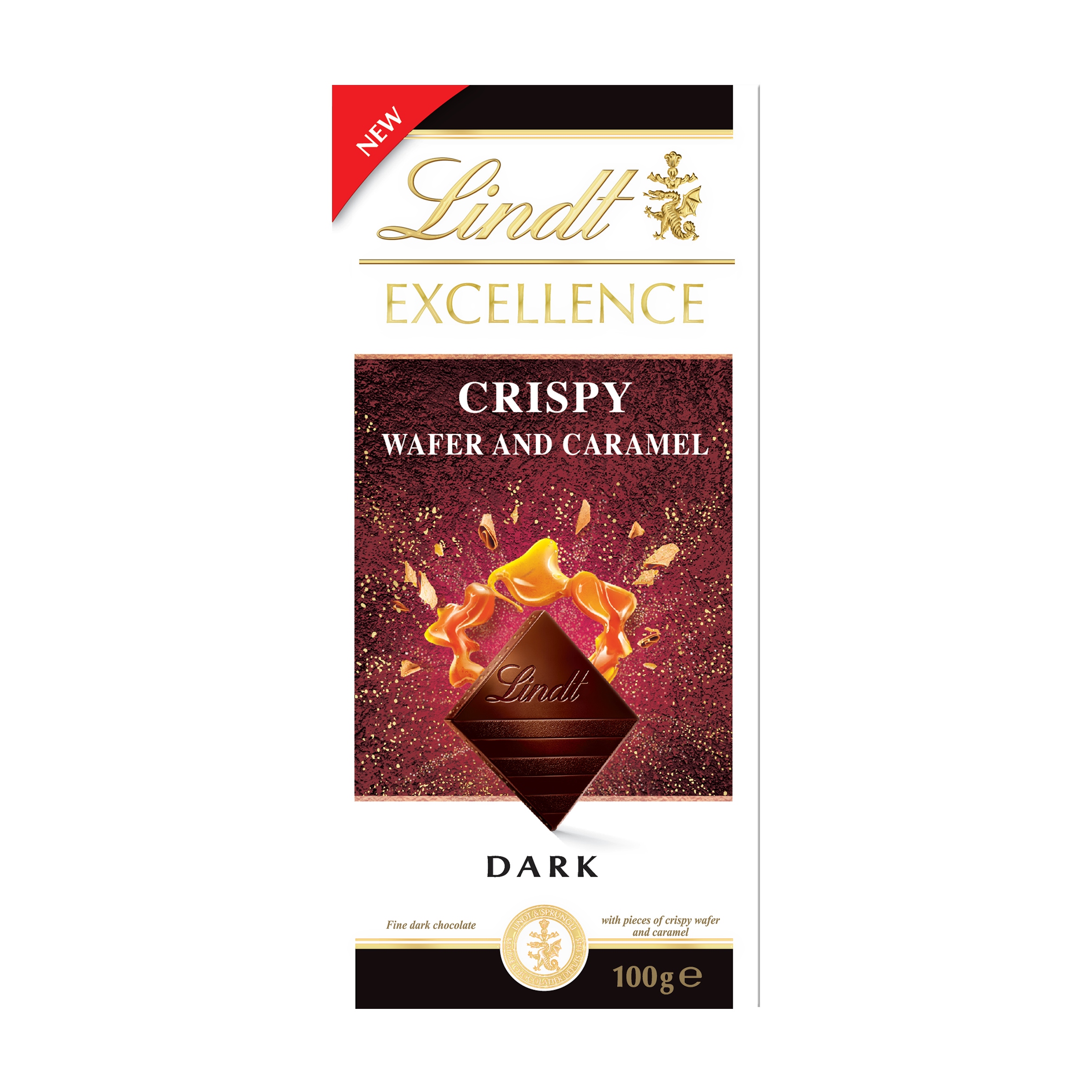 Levně 3x Lindt Excellence Křupavá oplatka a karamel 100g