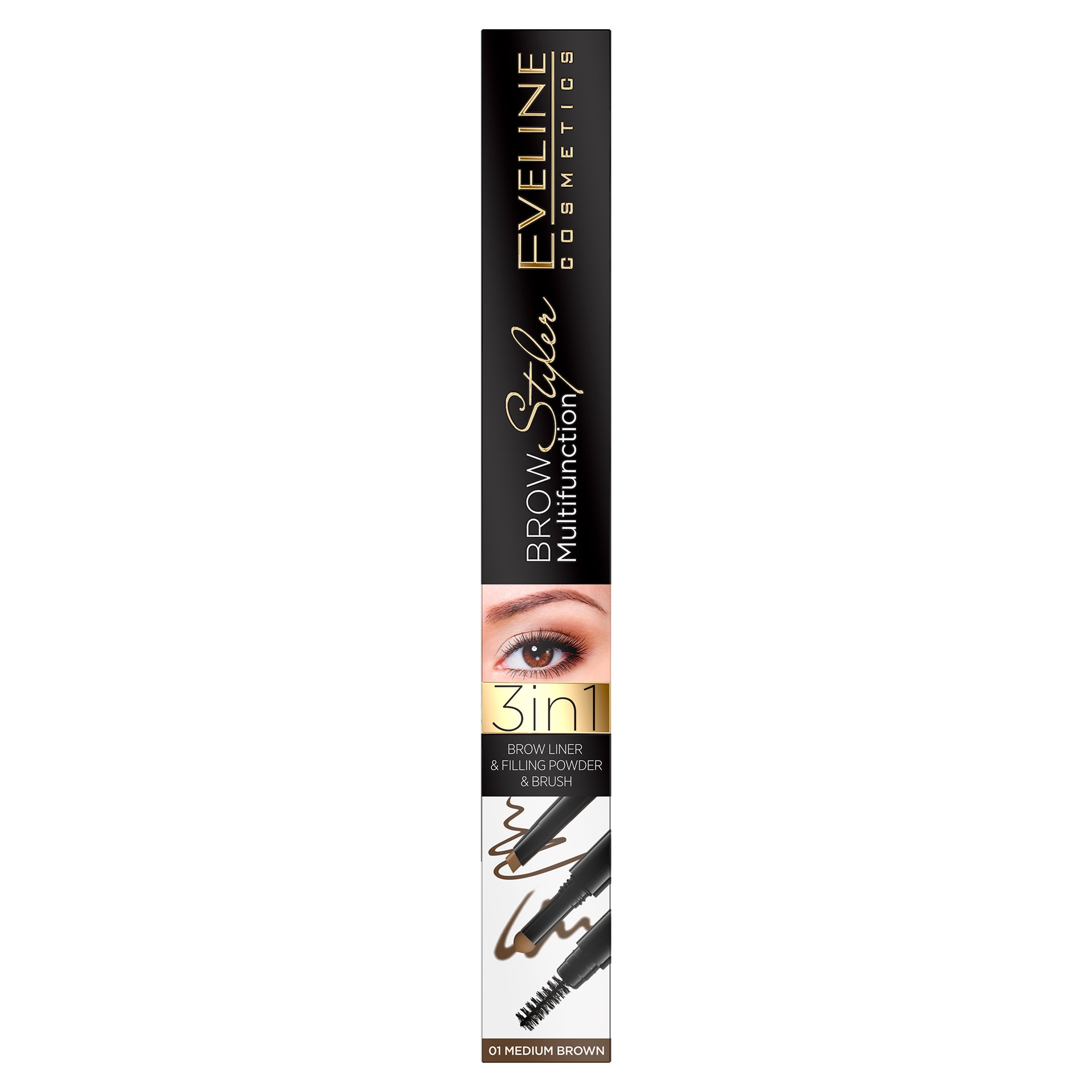 

Eveline Cosmetics Brow Styler 3w1 01 kredka