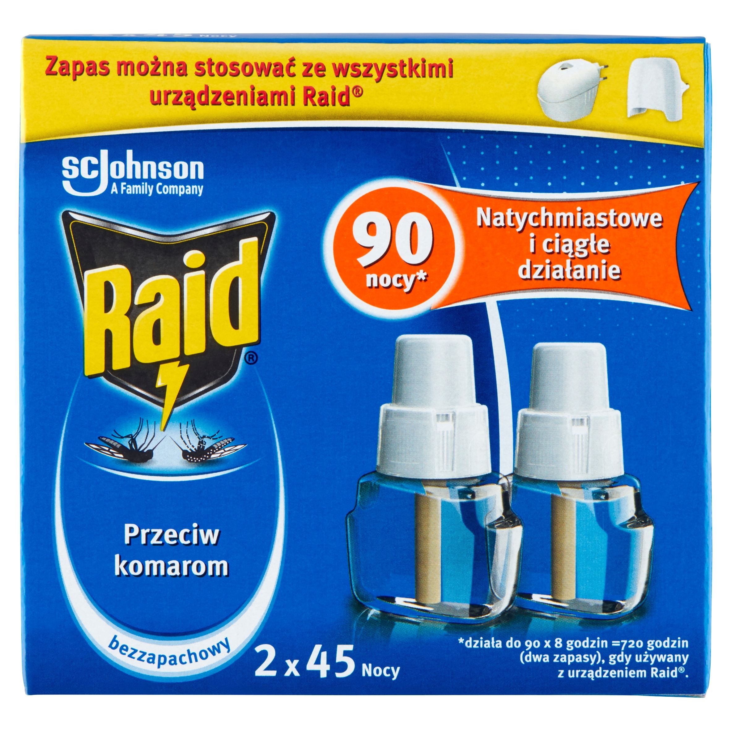 

Raid Płyn owadobójczy 90 nocy Zapas 2x27ml