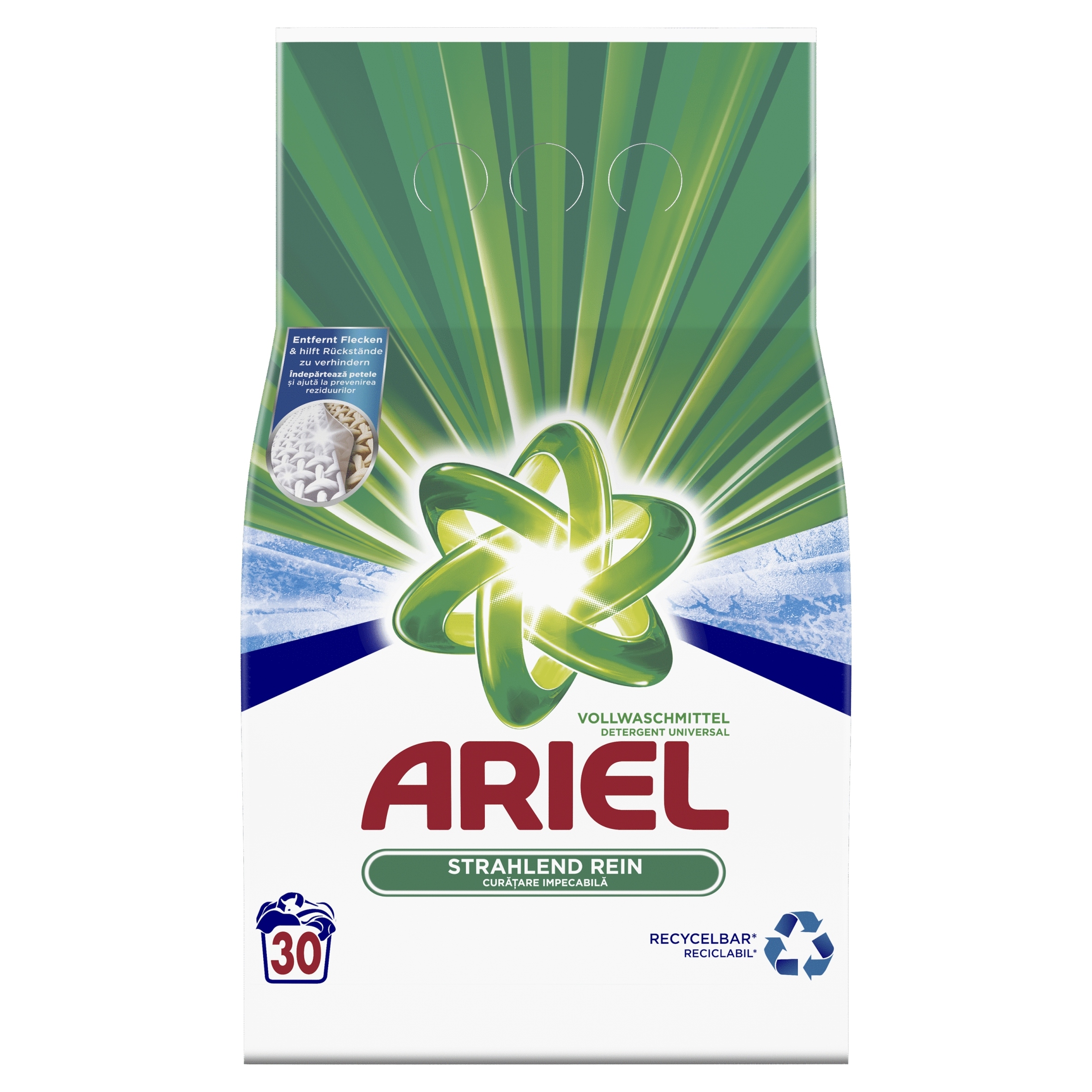 Prášek na praní Ariel Universal+, 1,95 kg, 30 praní