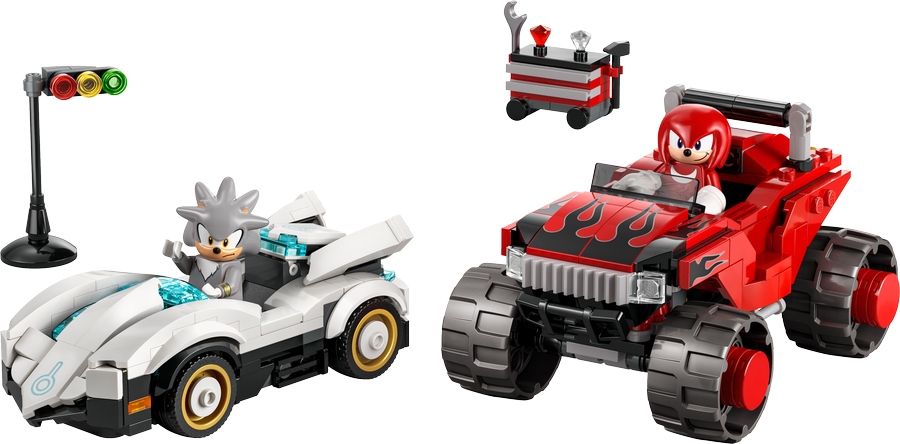 Lego Sonic the Hedgehog 77118 Silver a auto versus Knuckles a monster