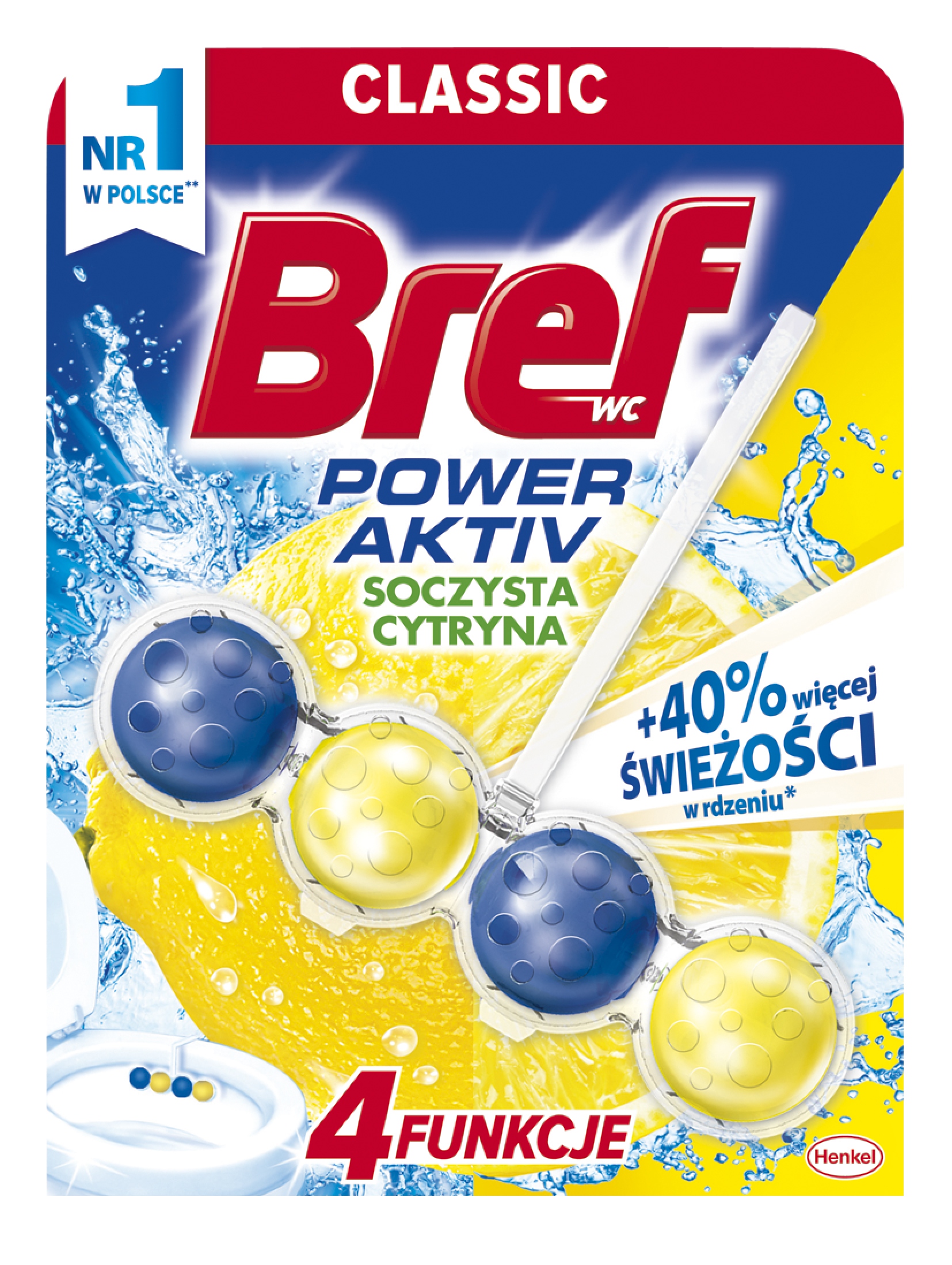 Levně 9X Bref Power Activ Přívěsek na Wc Citrus 50G