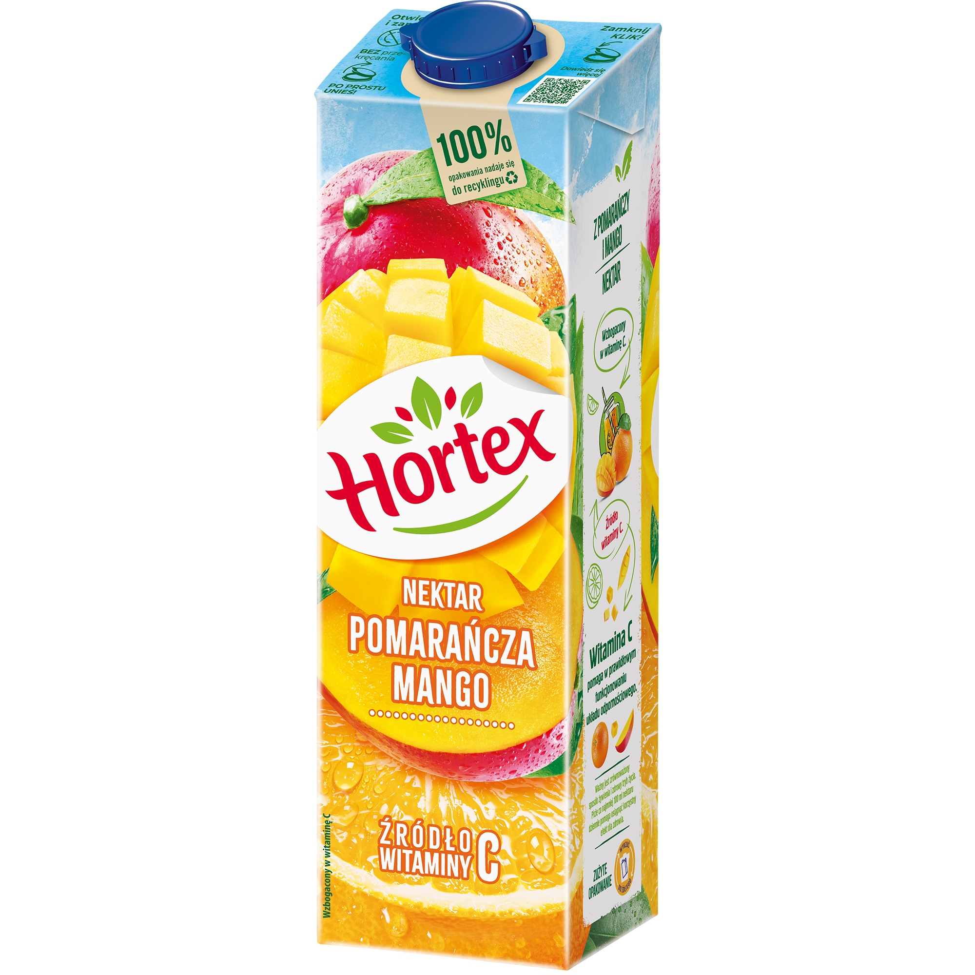 Hortex Nektar Pomarańcza mango karton 1L • Cena, Opinie - Allegro