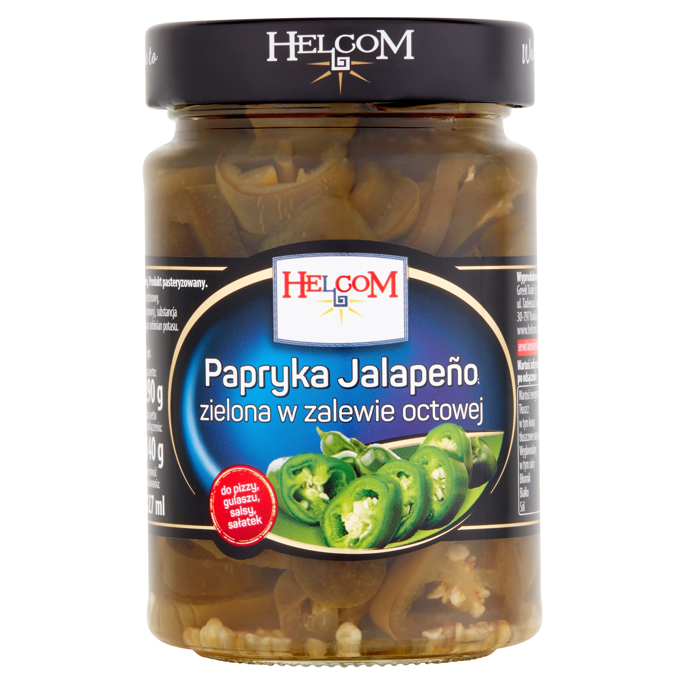 Levně Helcom Paprika Jalape zelená v octovém nálevu 290 g