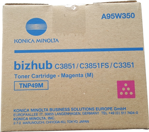 Toner Konica minolta A95W350 TNP49 červený (magenta)