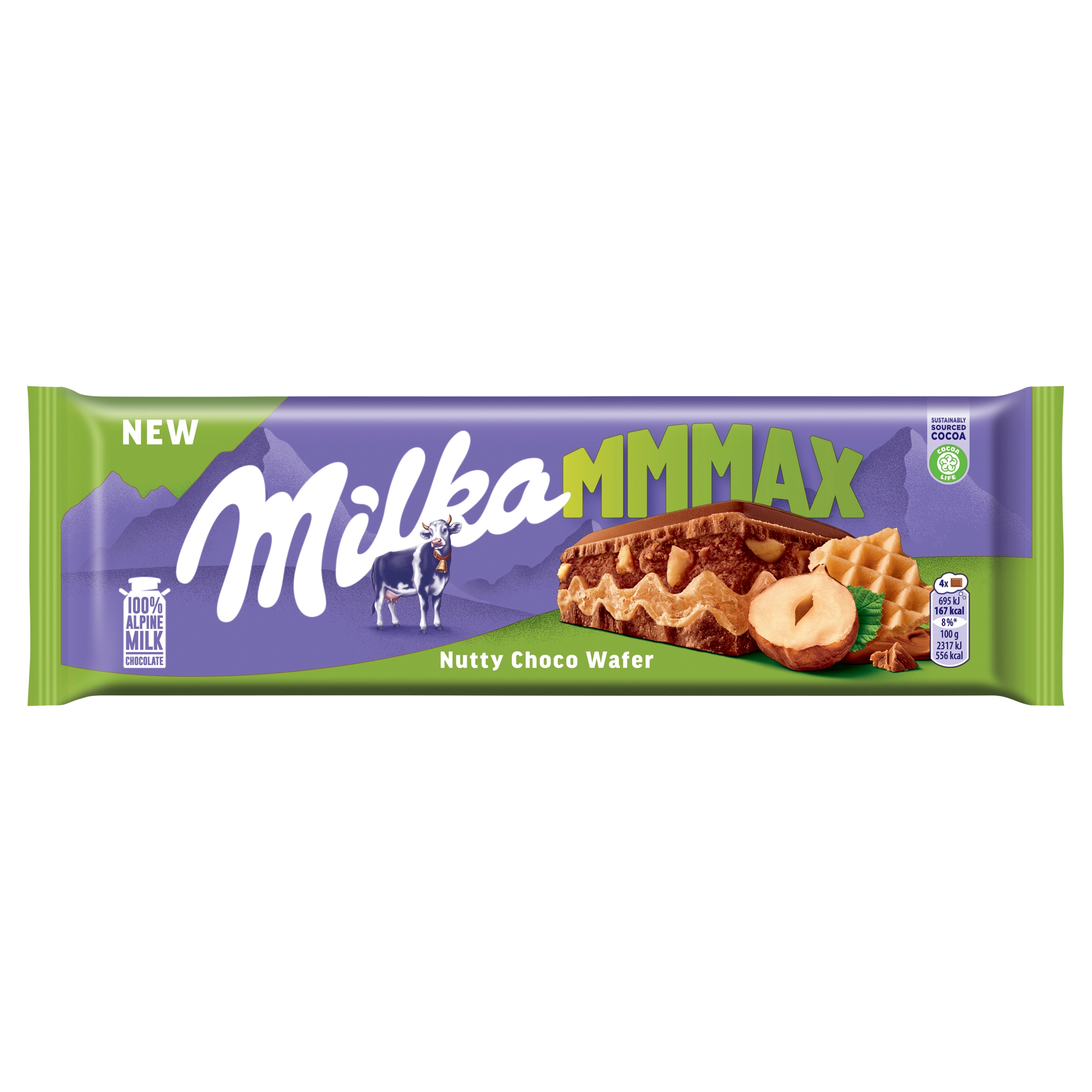 3x Milka čokoláda mléčná Nutty Wafer 270 g