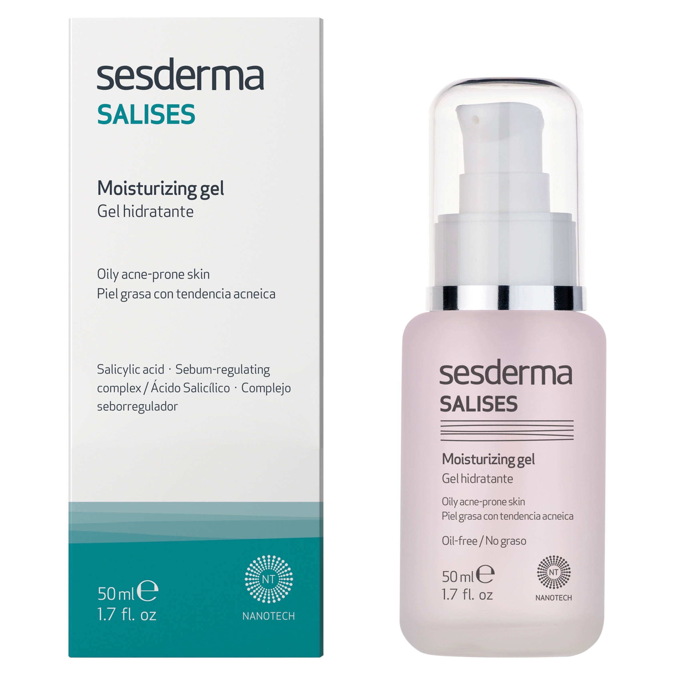 Sesderma Salises Moisturizing Gel 50ml Żel Nawilżający Do Twarzy Na Trądzik