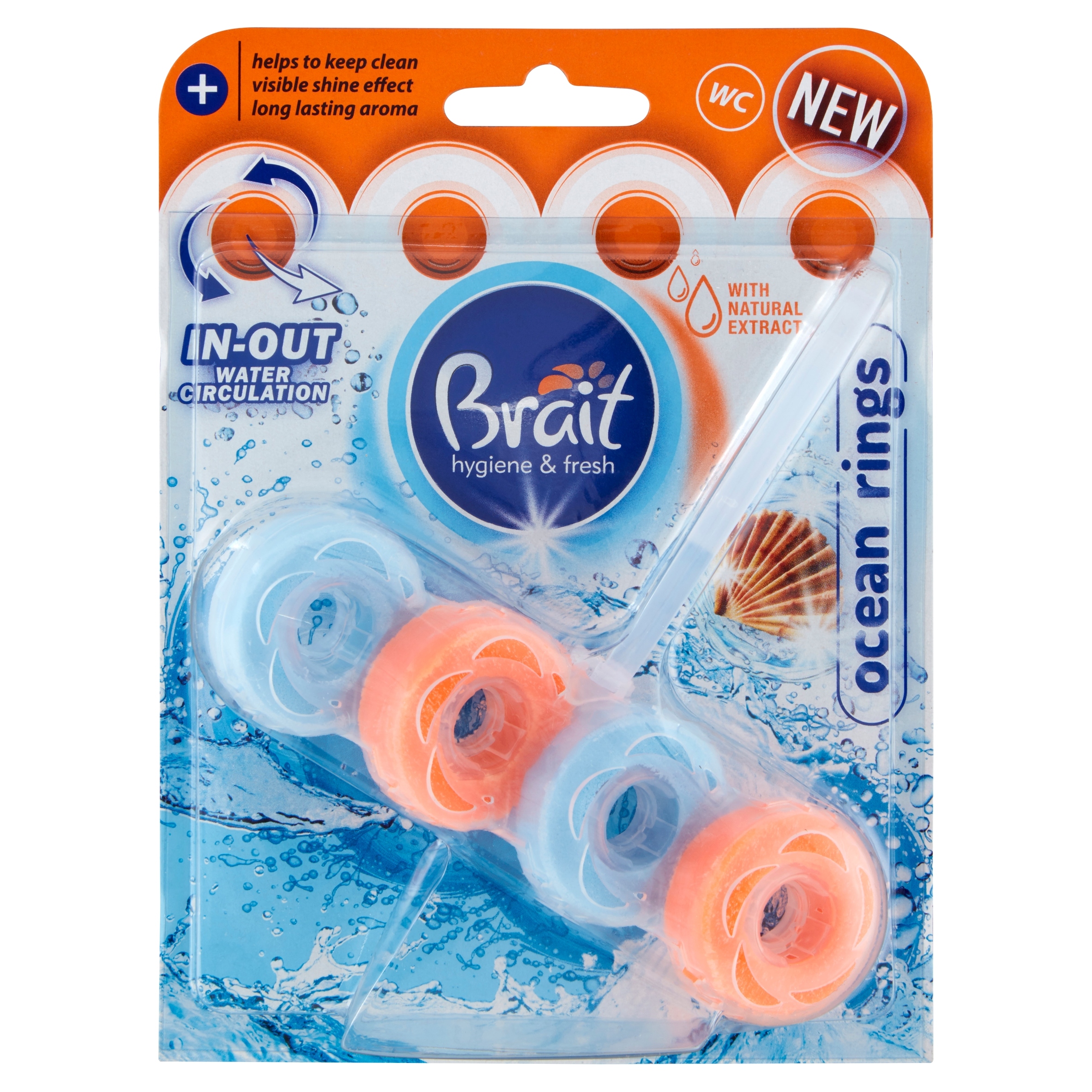 Levně 10X Brait Přívěsek Wc kostka Ocean Rings Intenzivní 40g