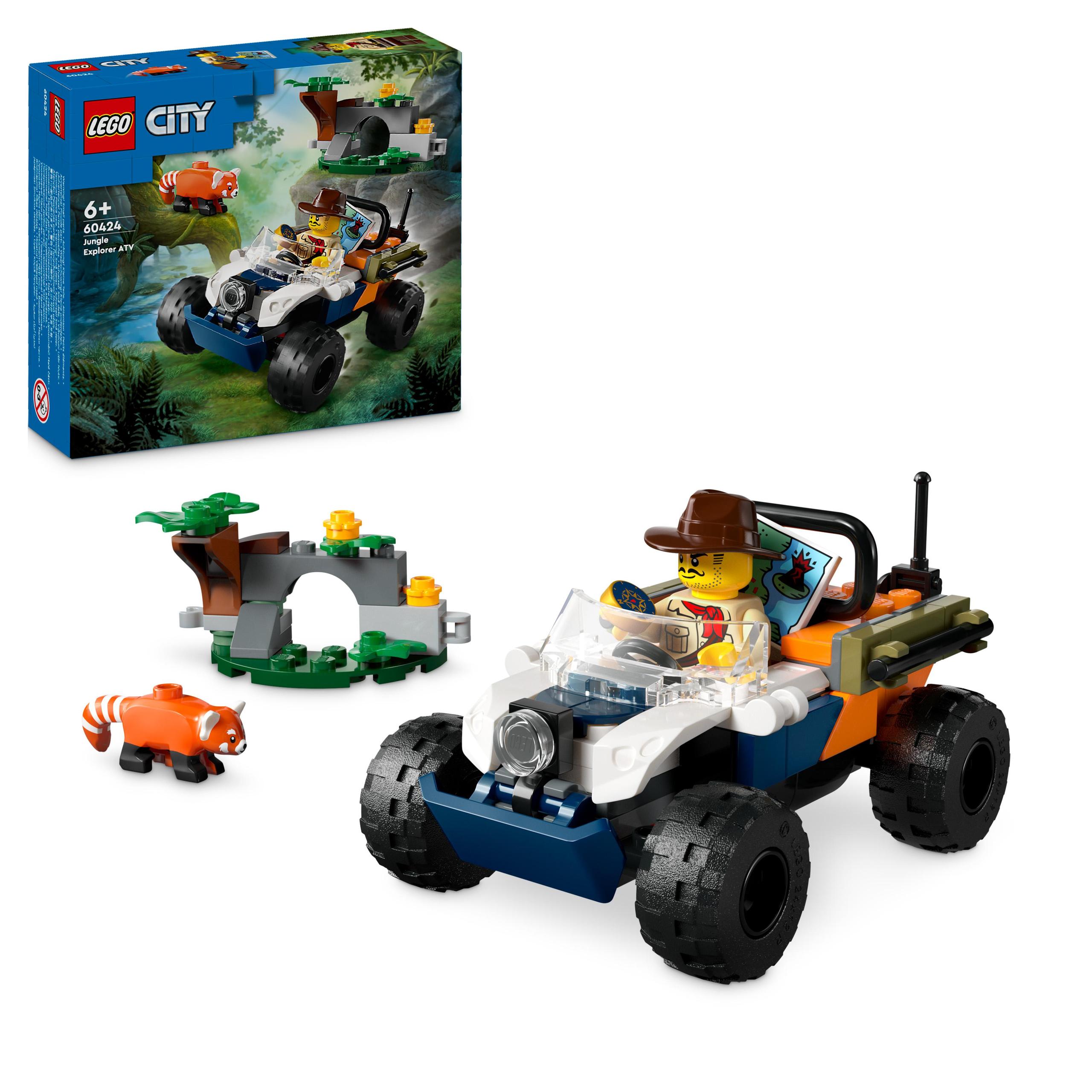 Lego 60424 City – Quad průzkumníka džungle s červenou pandou Stavebnice pro chlapce