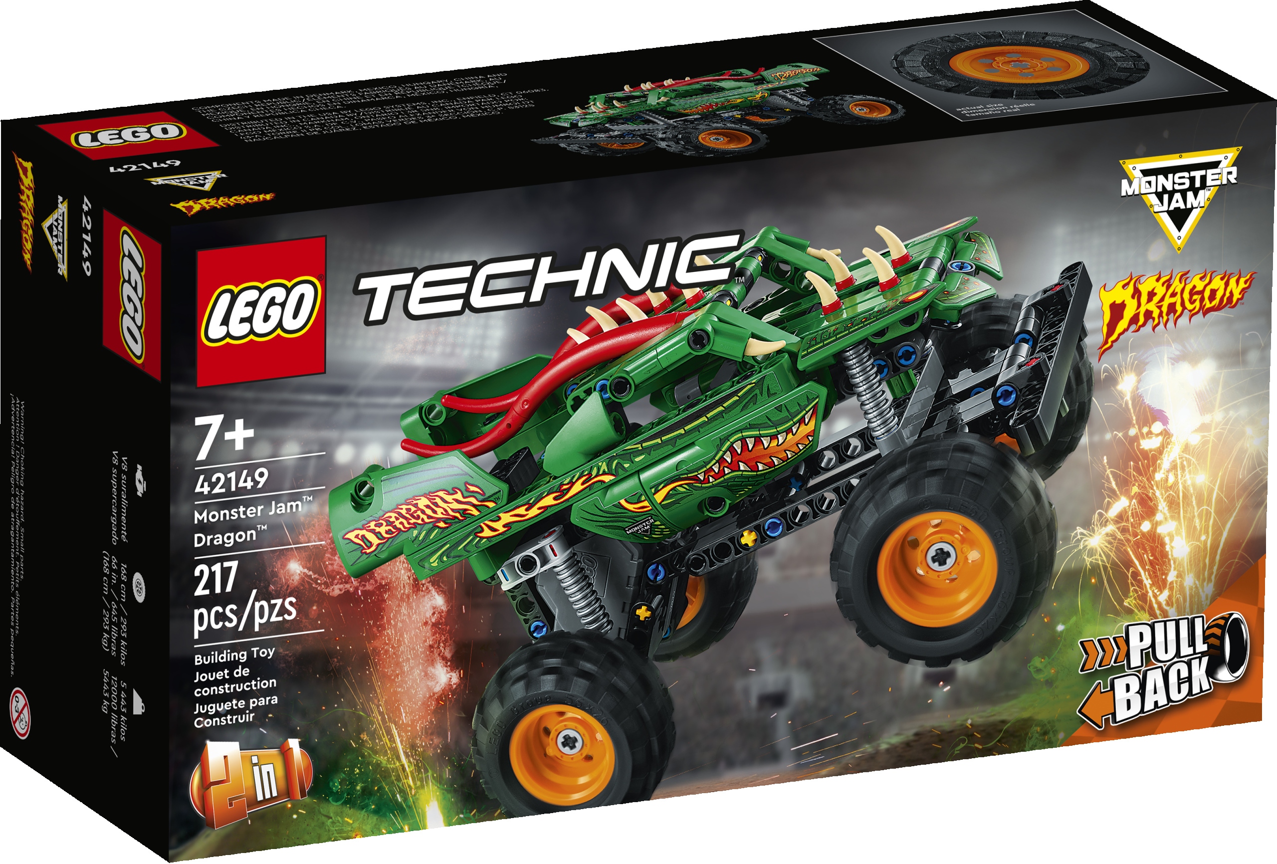 LEGO TECHNIC MONSTER JAM DRAGON 2W1 MONSTER TRUCK WYŚCIGÓWKA SAMOCHÓD AUTO Numer produktu 31232122