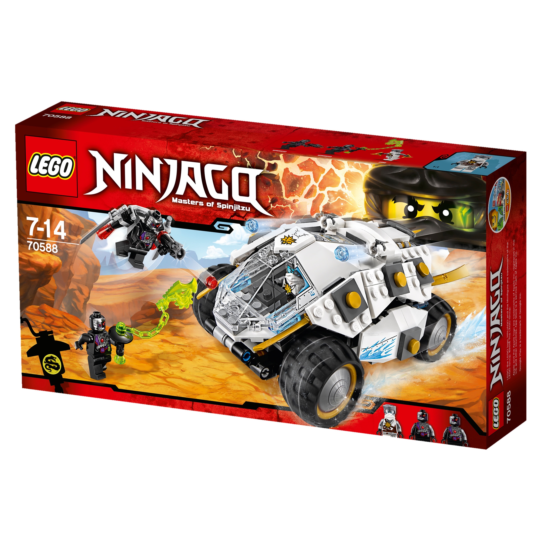 LEGO Ninjago Samochód tytanowego ninja 70588