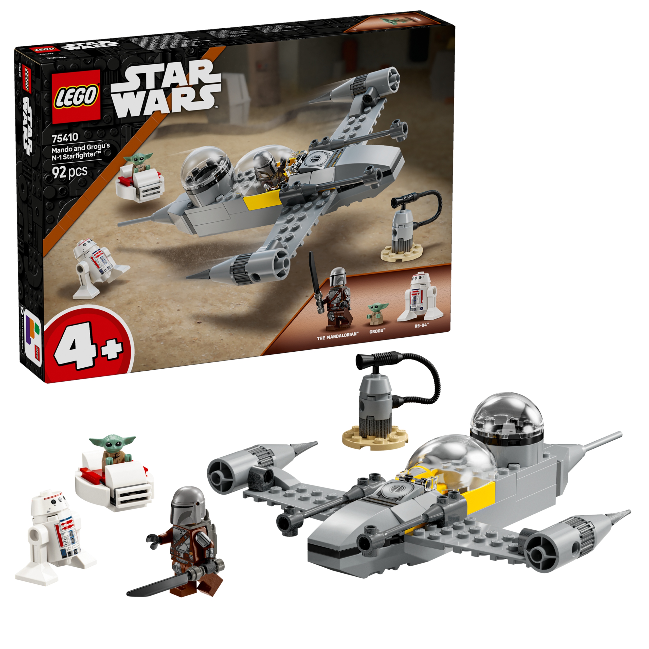 Lego Star Wars Mysliwiec N1 Mando I Grogu Statek Powietrzny Odrzutowiec