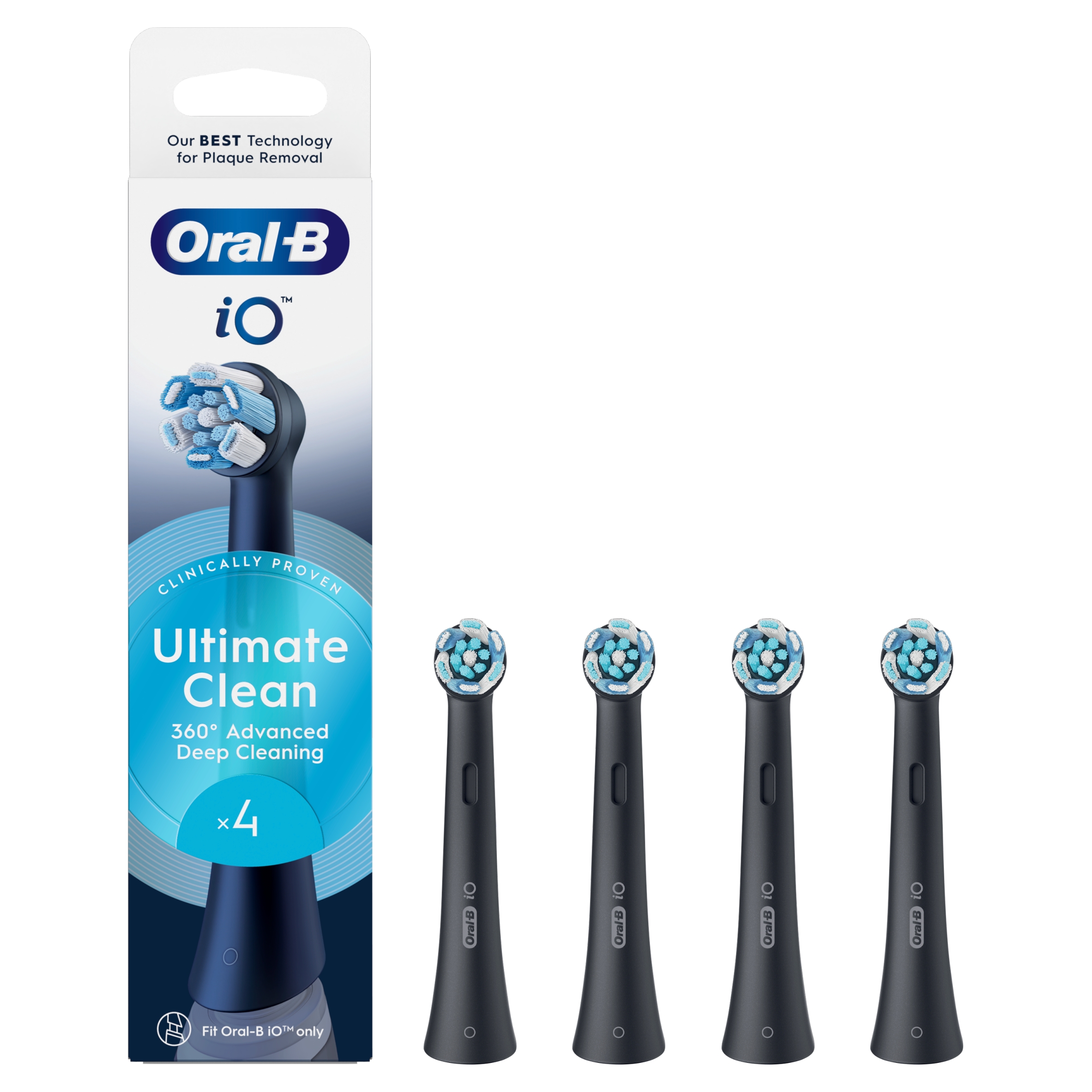 Końcówka do szczoteczki Oral-B iO Ultimate Clean czarna 4 szt.