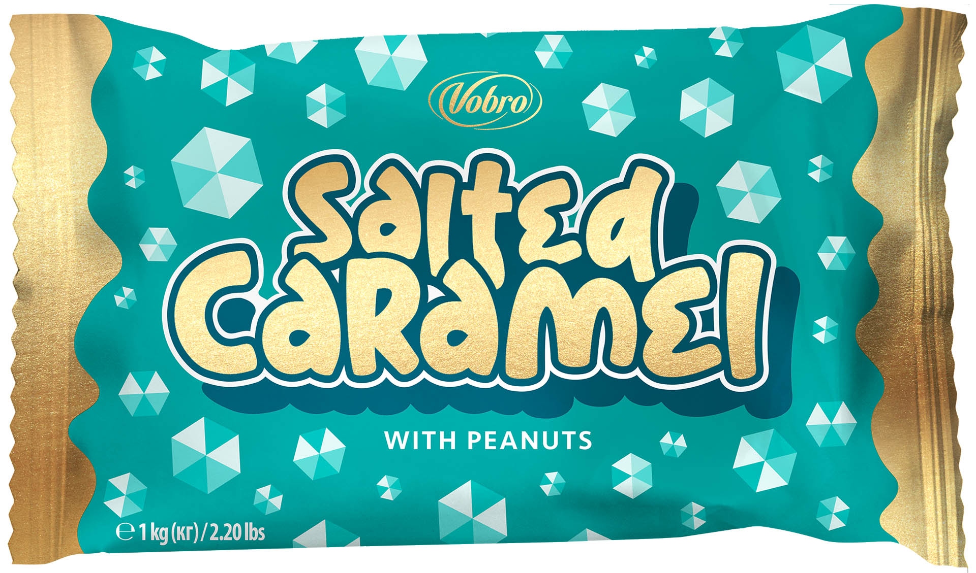 2x cikcaky s příchutí slaného karamelu Vobro 1 kg