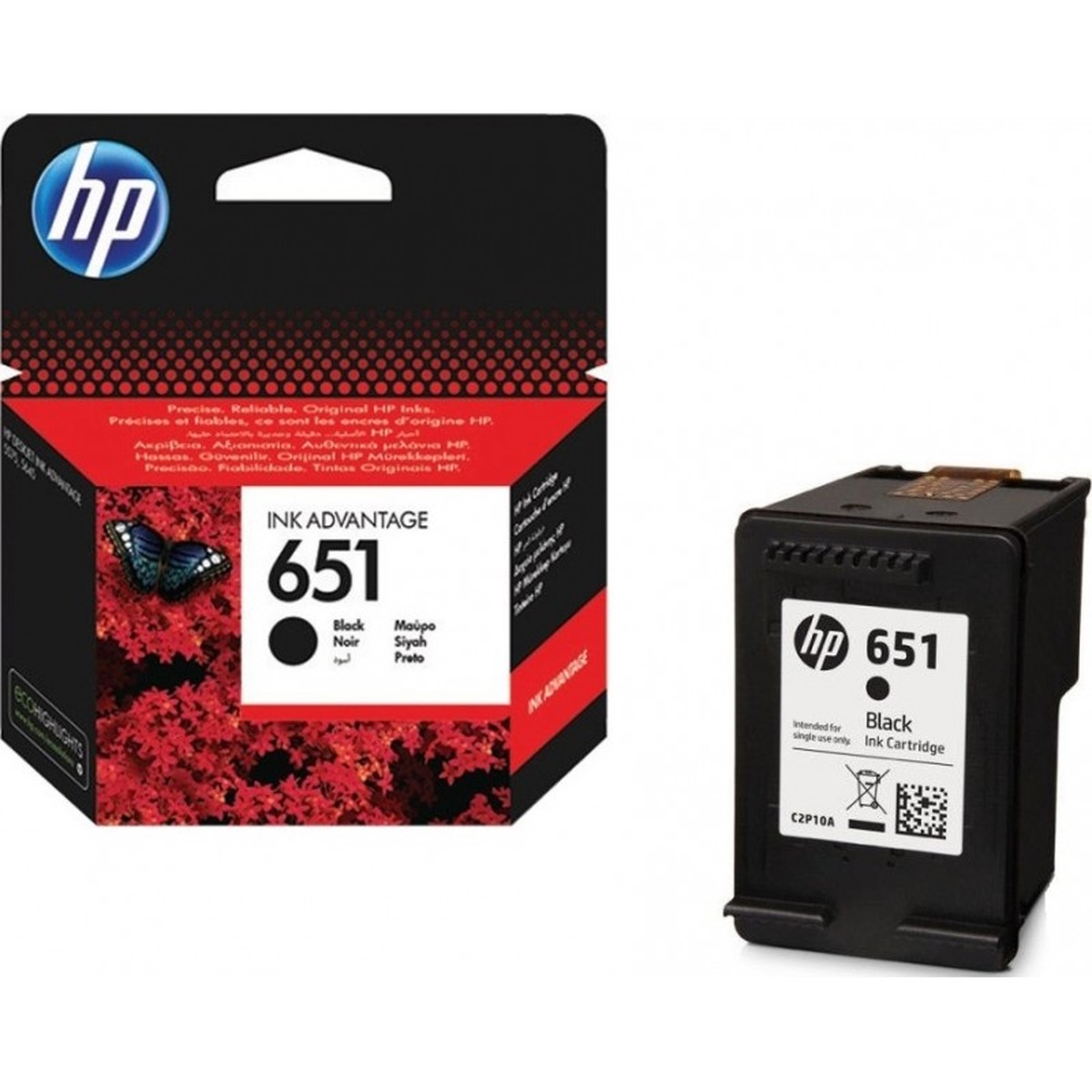 Inkoustová náplň Hp 651 černá ink kazeta C2P10AE