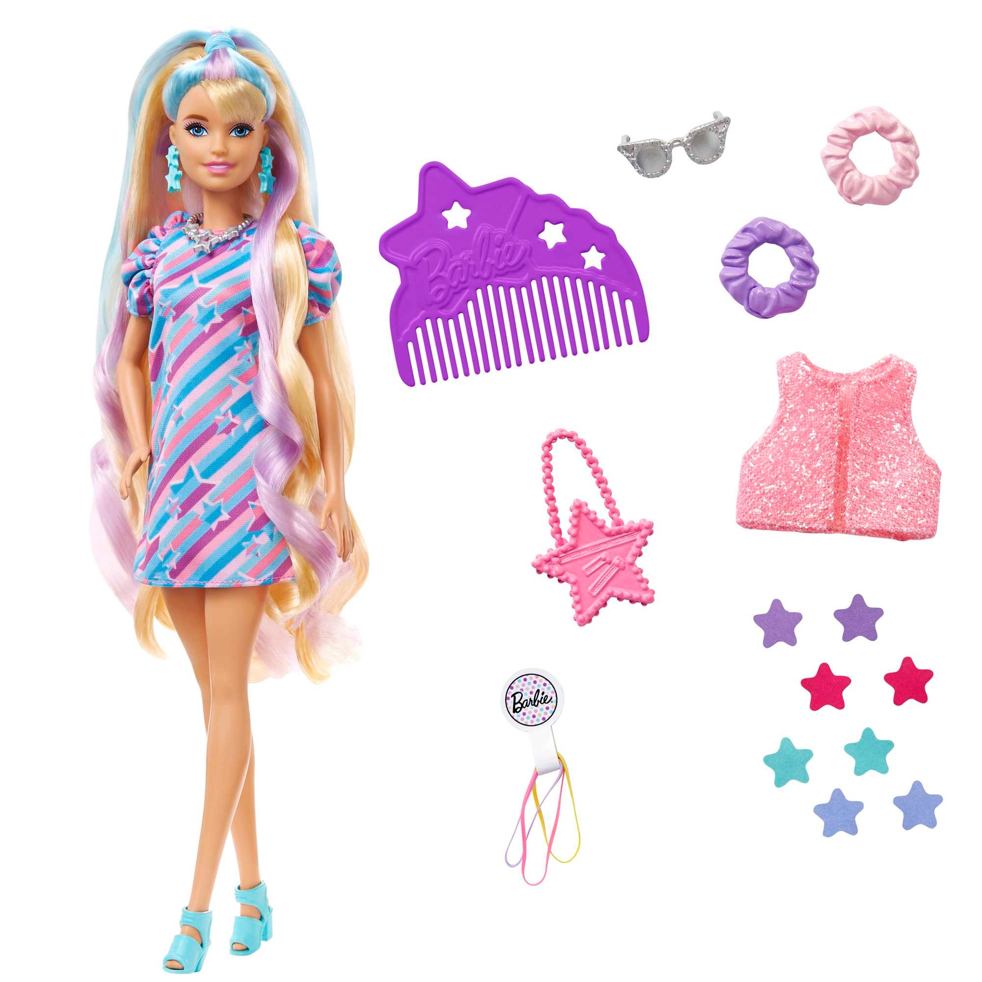 

Barbie Lalka Totally Hair Długie Włosy Akcesoria