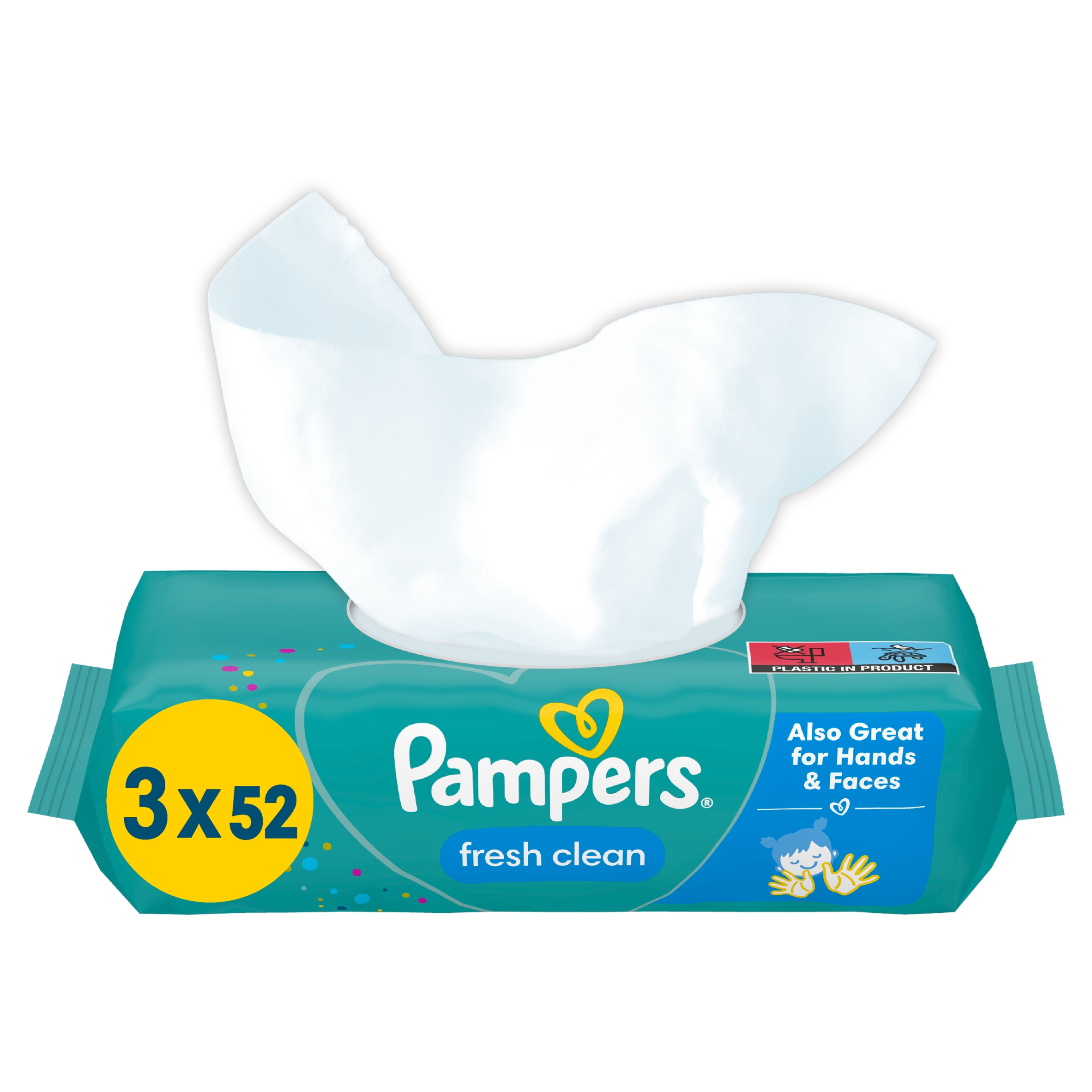 Pampers Fresh Clean chusteczki nawilżane 3 x 52 szt.=156szt.