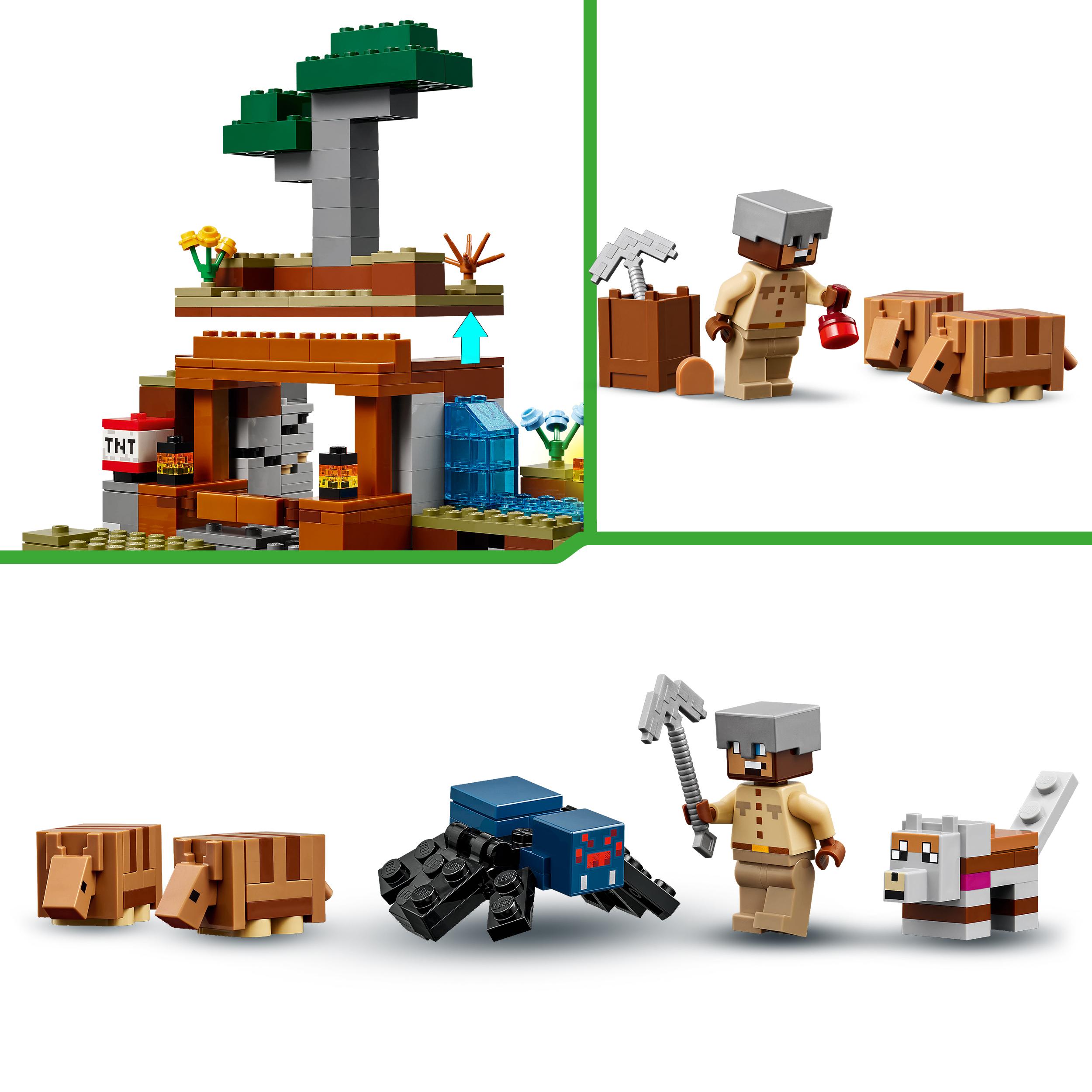 Lego Minecraft 21269 Wyprawa do Pancernikowej Kopalni Tnt Pancernik Pająk