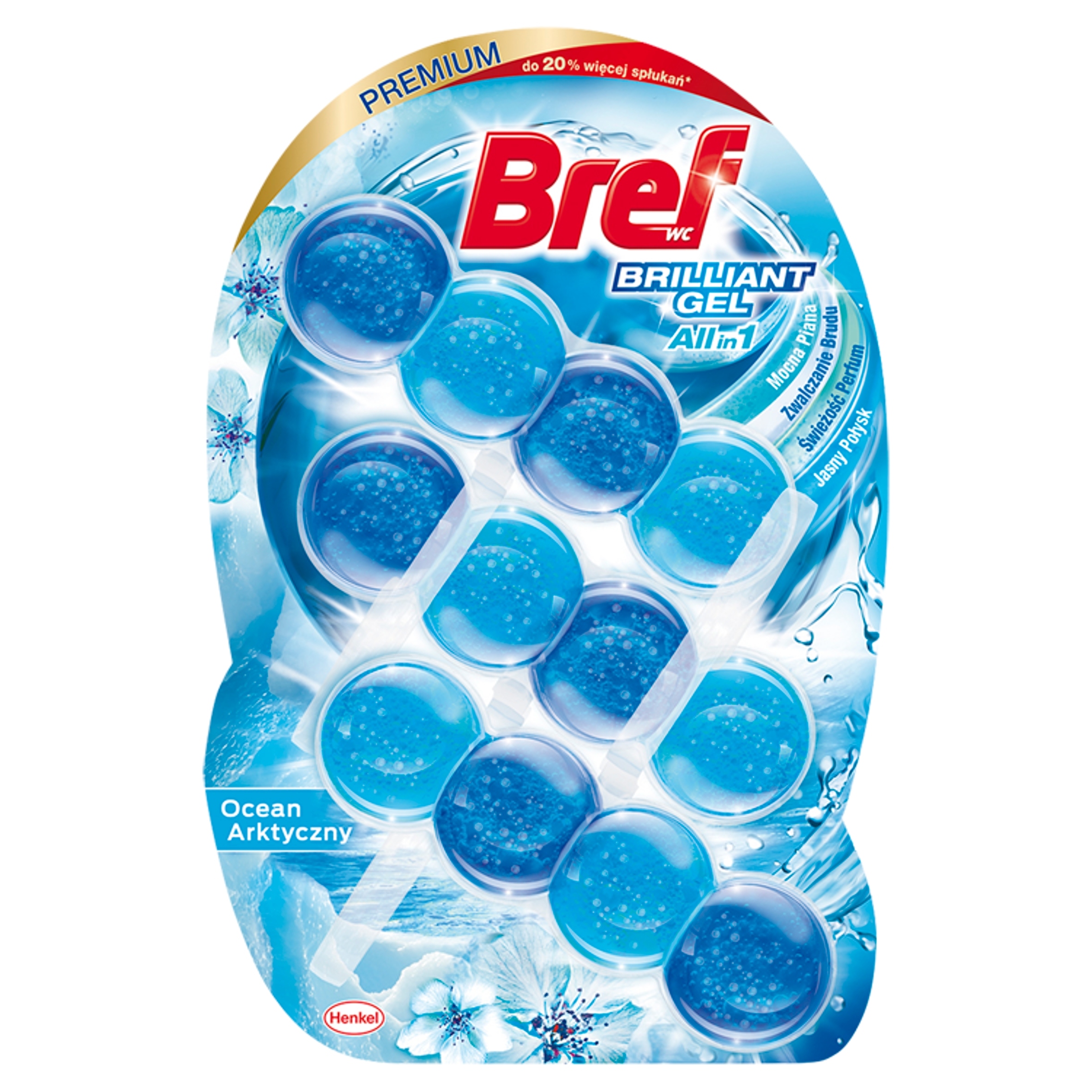 

Bref Brilliant Zawieszka w żelu do Wc ocean 3x42g