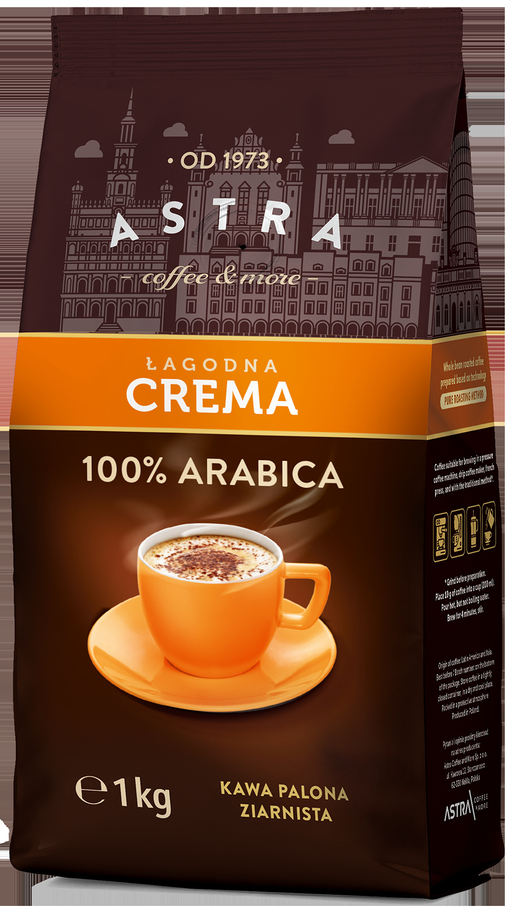 Levně Astra Jemná Crema 1 kg káva káva