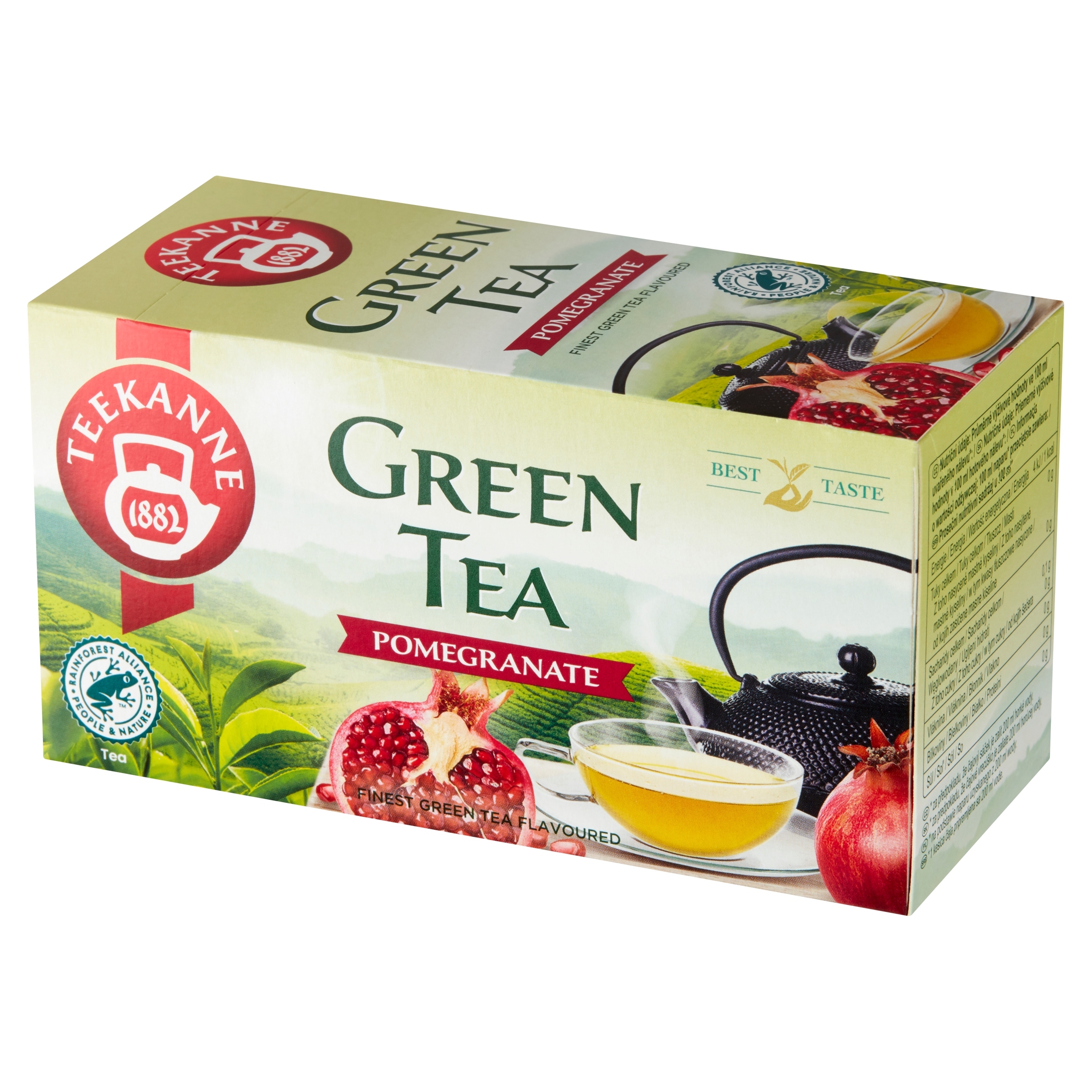 Levně 9 x Teekanne Green Pomegrante zelená granátová barva 20 sáčků