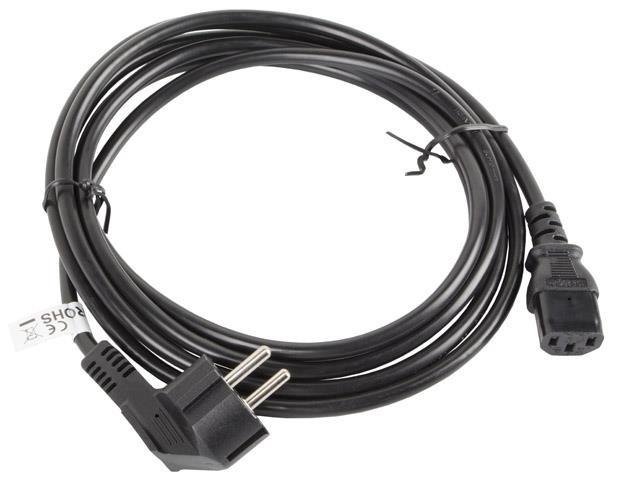 

Kabel zasilający Cee 7/7 Iec 320 C13 3m Vde czar