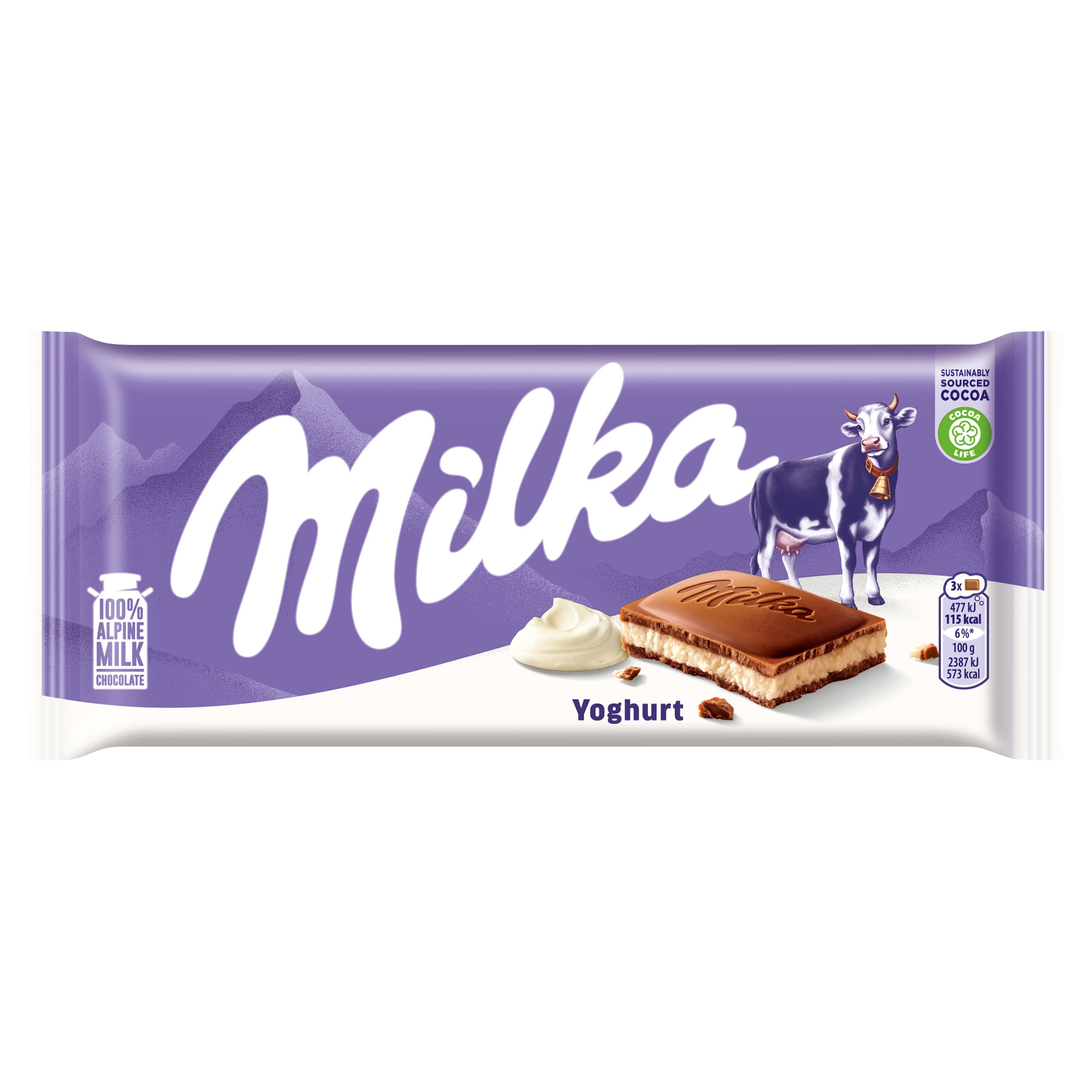 Levně Milka Čokoláda Mléčná jogurtová 100 g x 12 ks
