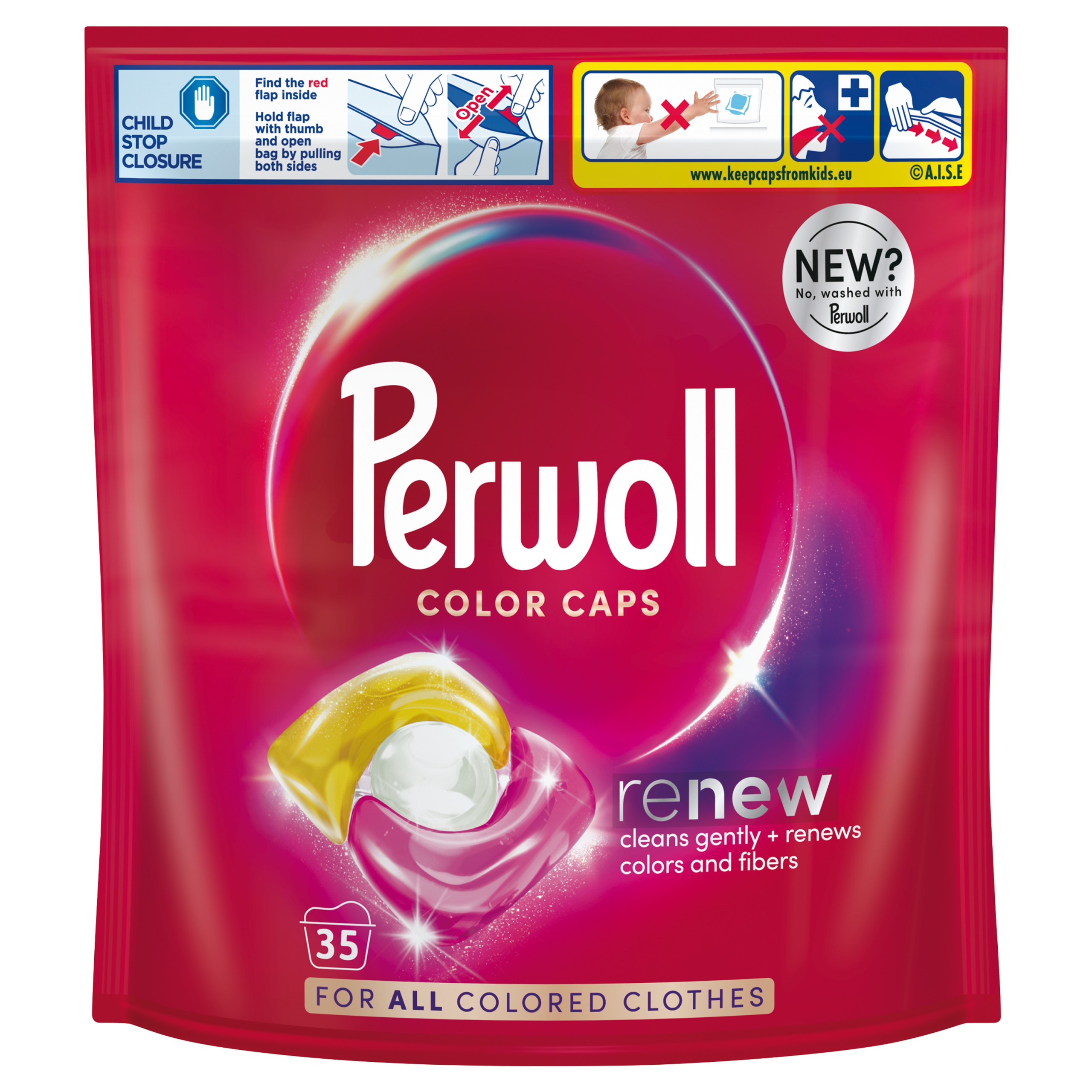 Levně Perwoll Caps Color Renew Kapsułki do prania kolorów 35szt.