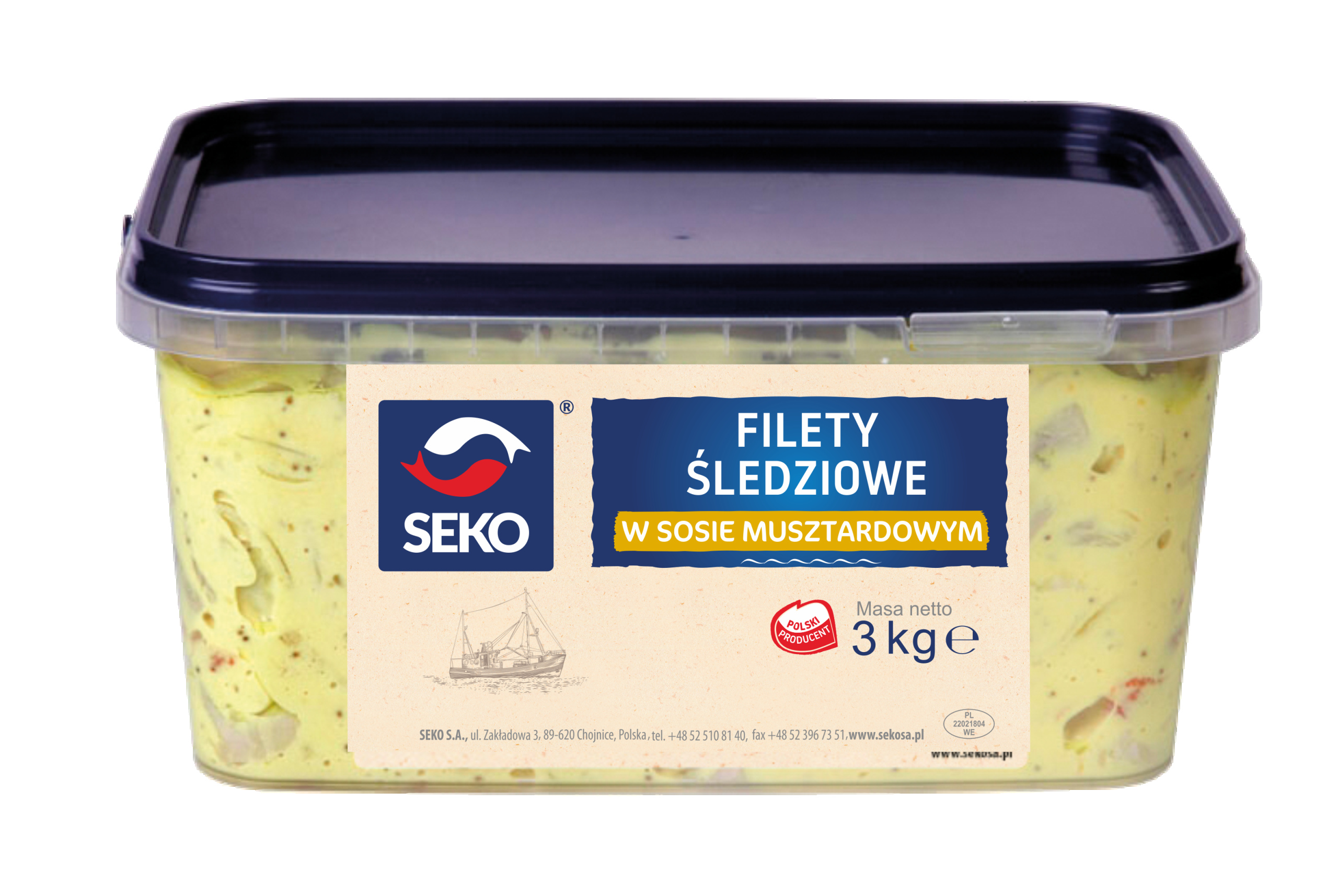 Filety Śledziowe W Sosie Musztardowym 3KG Seko