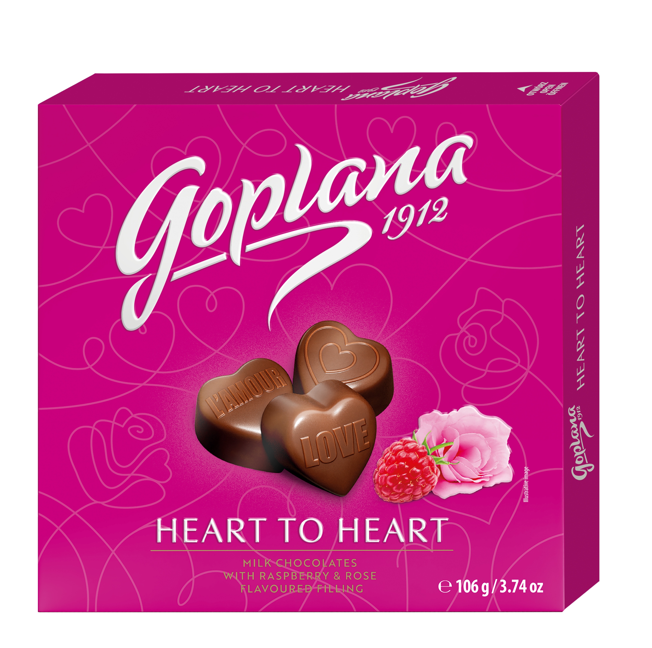 Levně 3x Goplana Heart to Heart Malina a Růže 106g