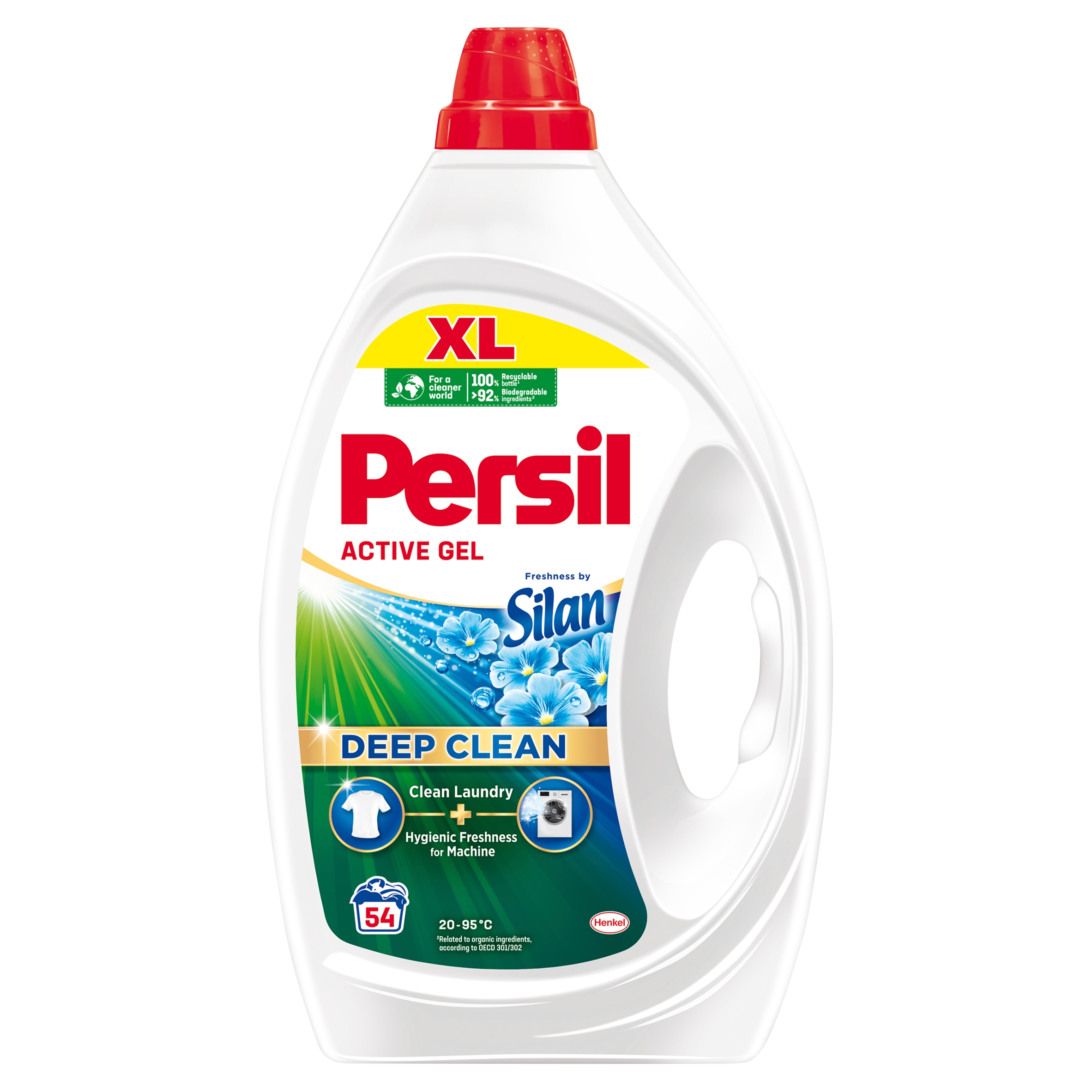 Levně Gel na praní bílého Světlého Persil Deep Clean 2,43 l se silanem