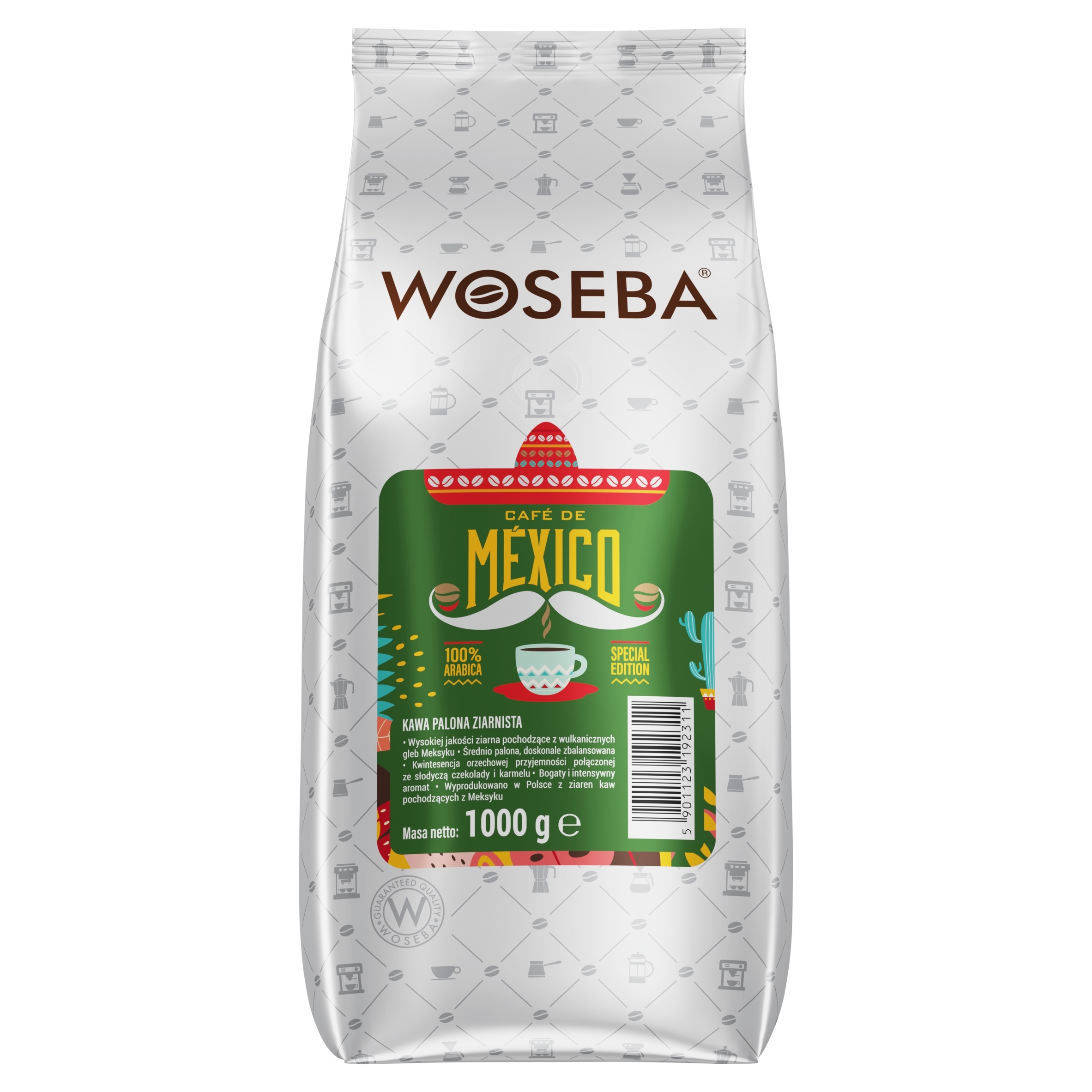 Woseba káva zrnková Mexico Special Edition Arabica 1 kg